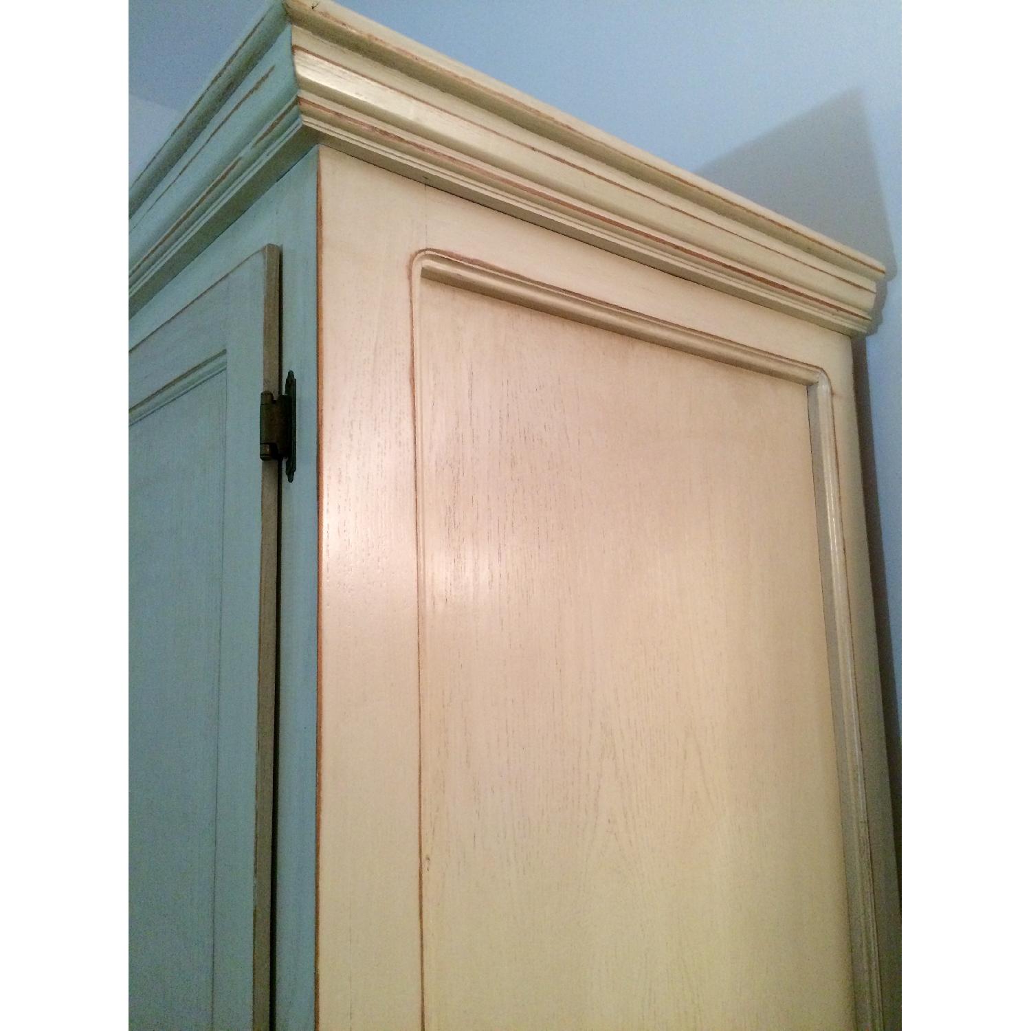 Gothic Cabinet Craft  Distressed White Raised Panel Wardrobe w/ Doors - image-2