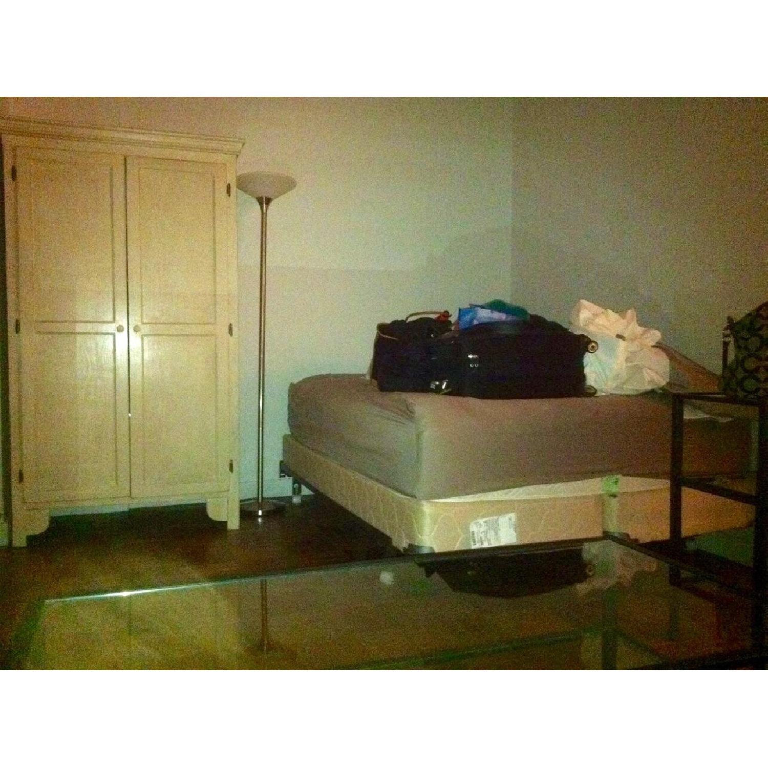 Gothic Cabinet Craft  Distressed White Raised Panel Wardrobe w/ Doors - image-3