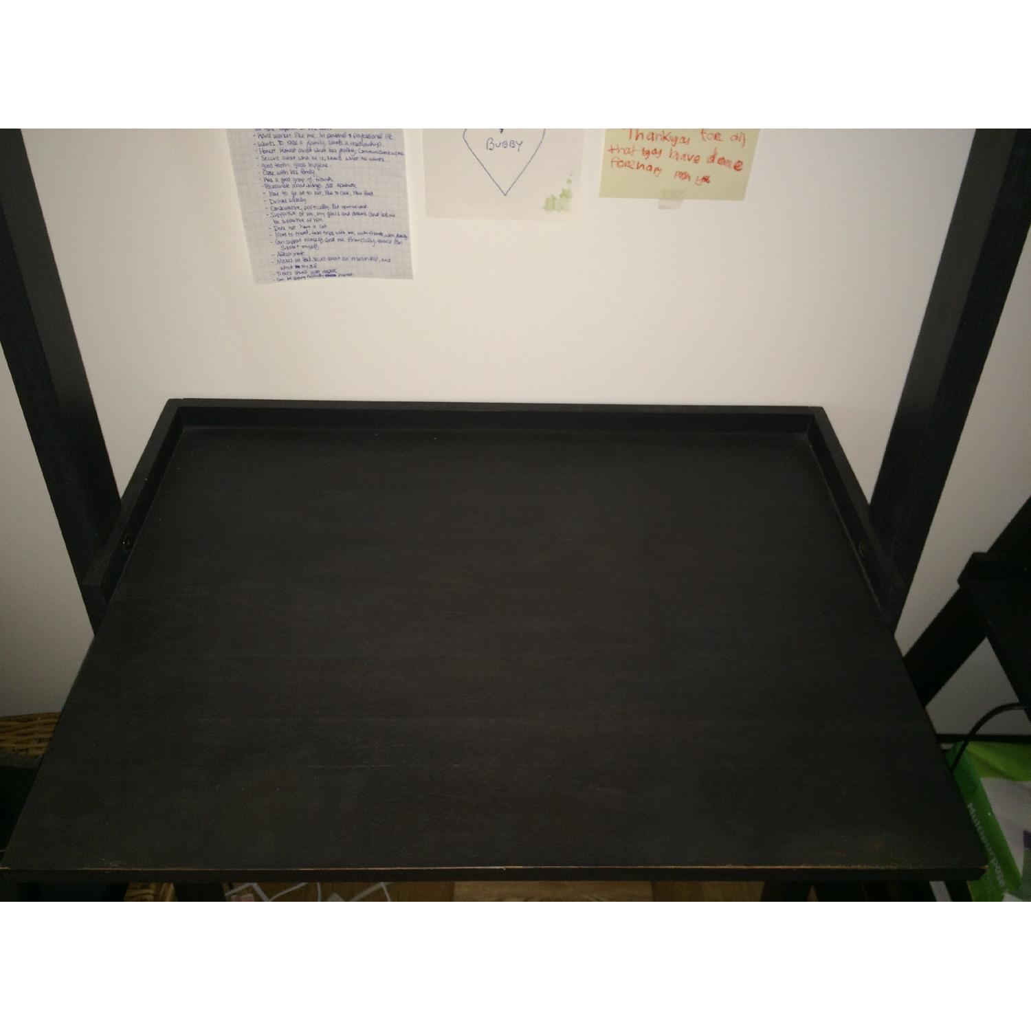 Crate & Barrel Sloane Grey Leaning Desk Bookshelf - image-2