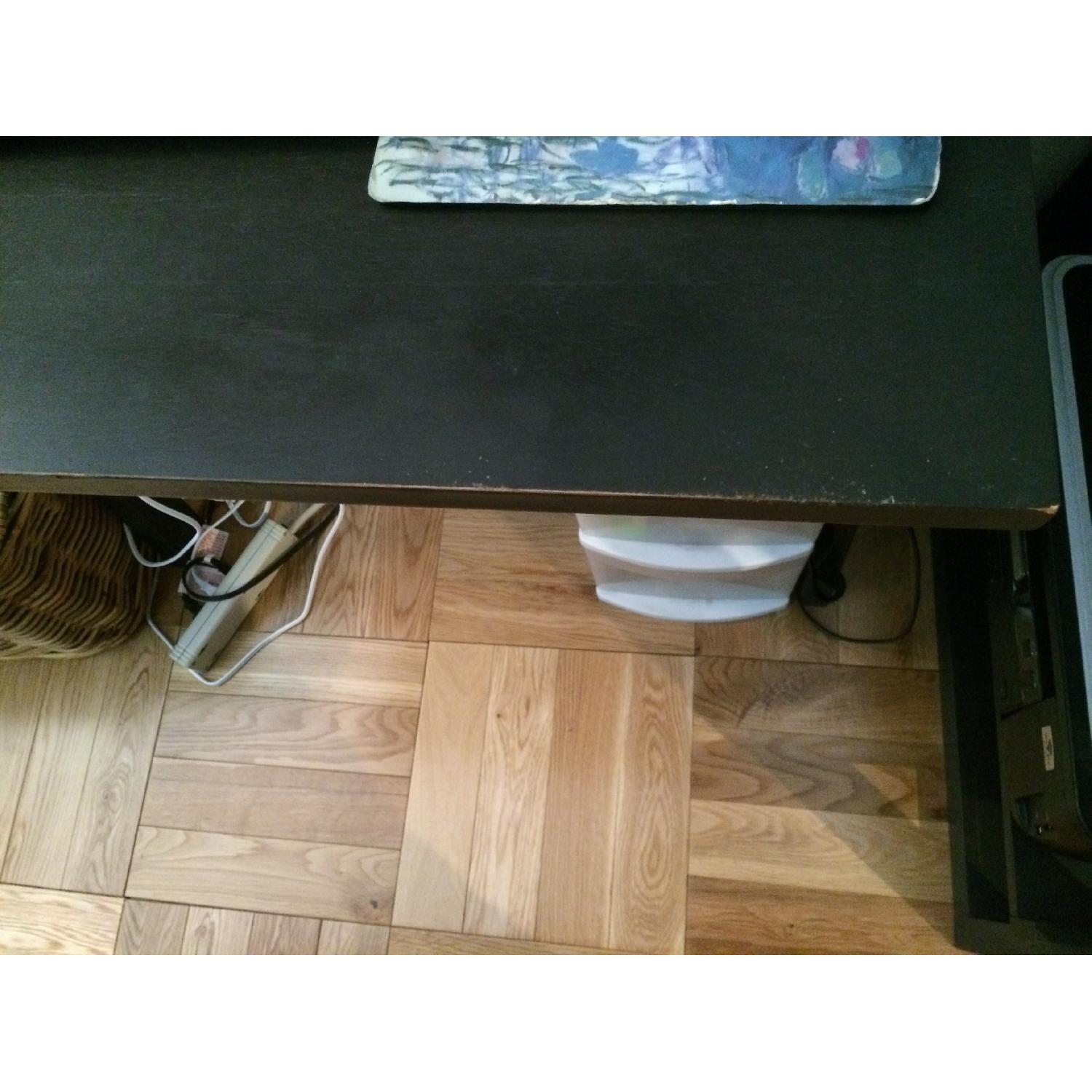 Crate & Barrel Sloane Grey Leaning Desk Bookshelf - image-5
