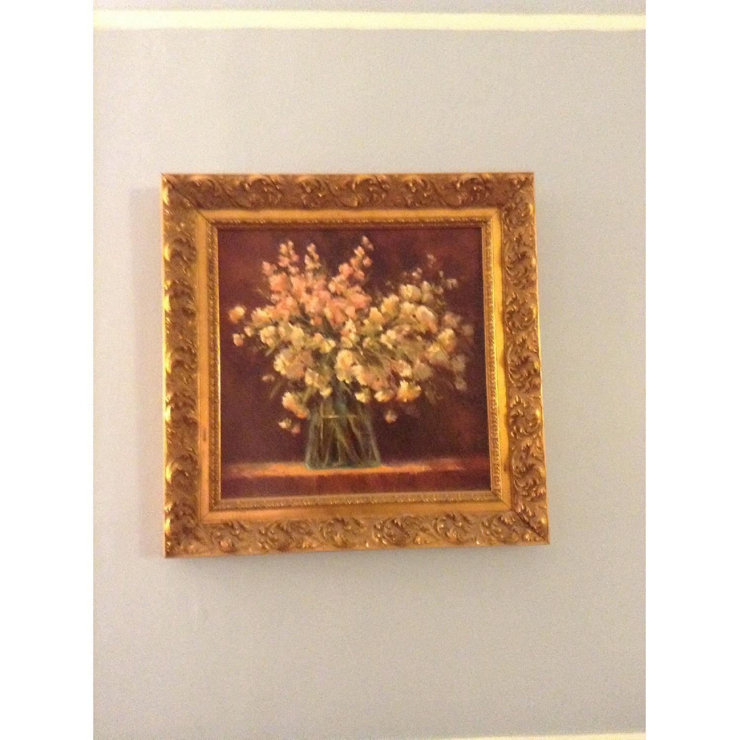 Floral Painting in Gold Tones - image-3