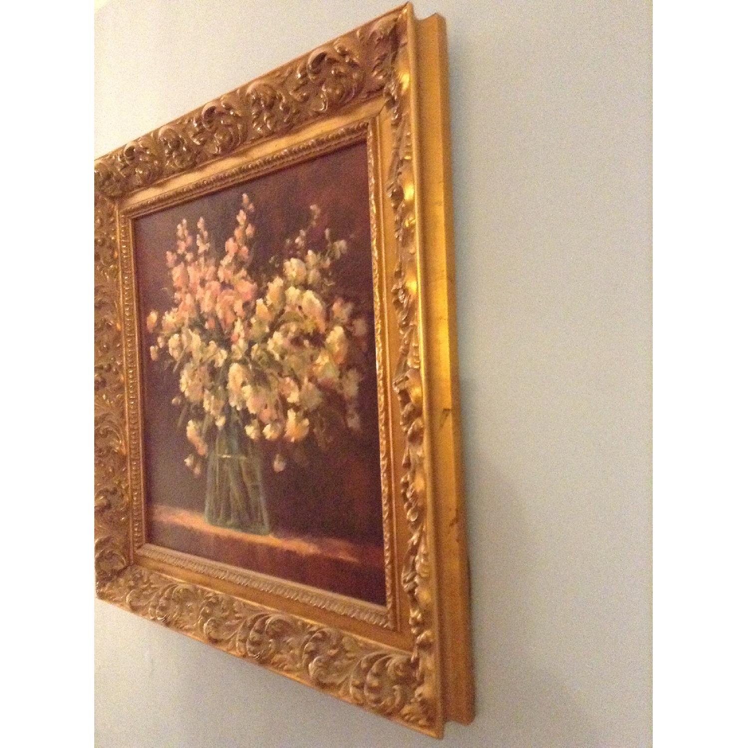 Floral Painting in Gold Tones - image-4