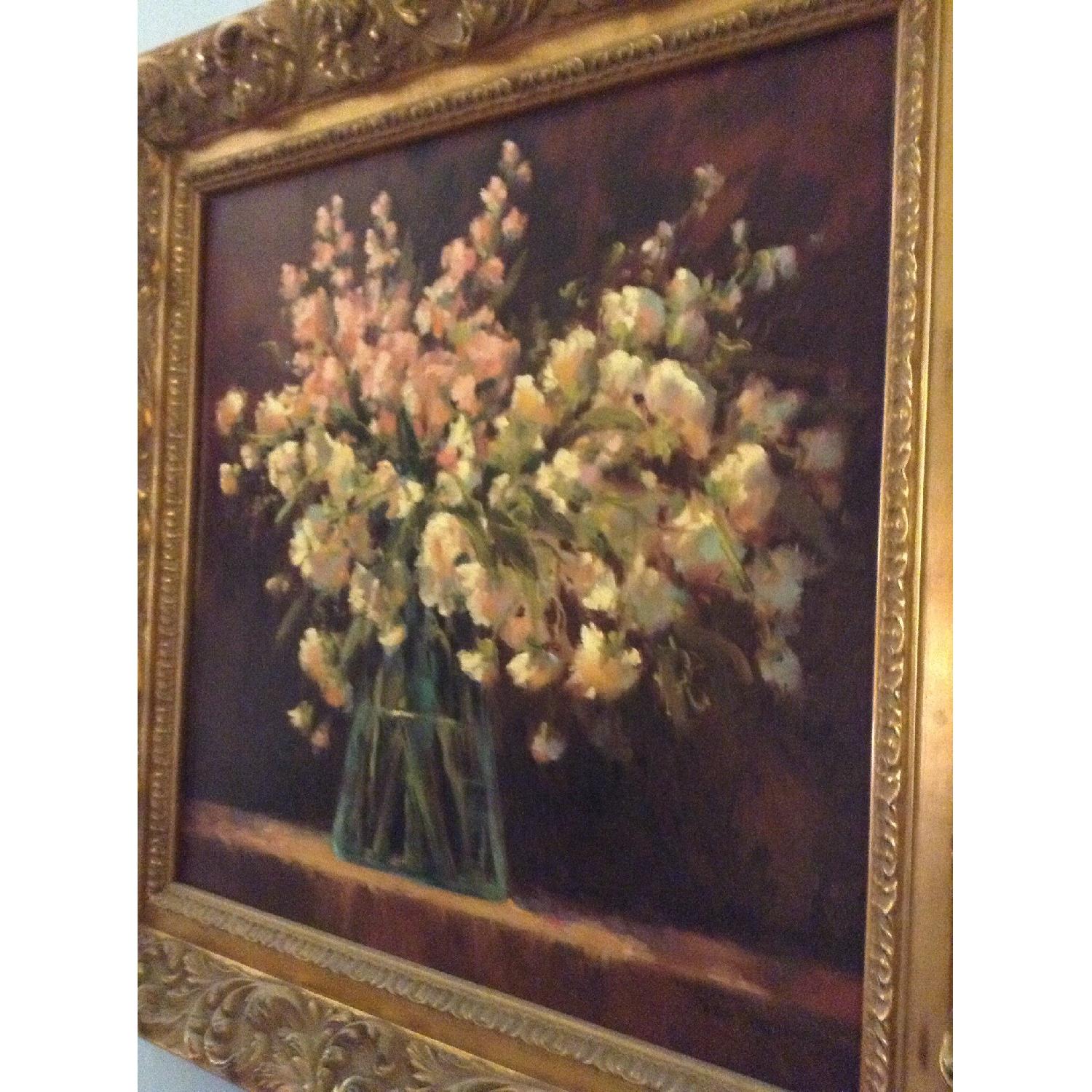 Floral Painting in Gold Tones - image-6