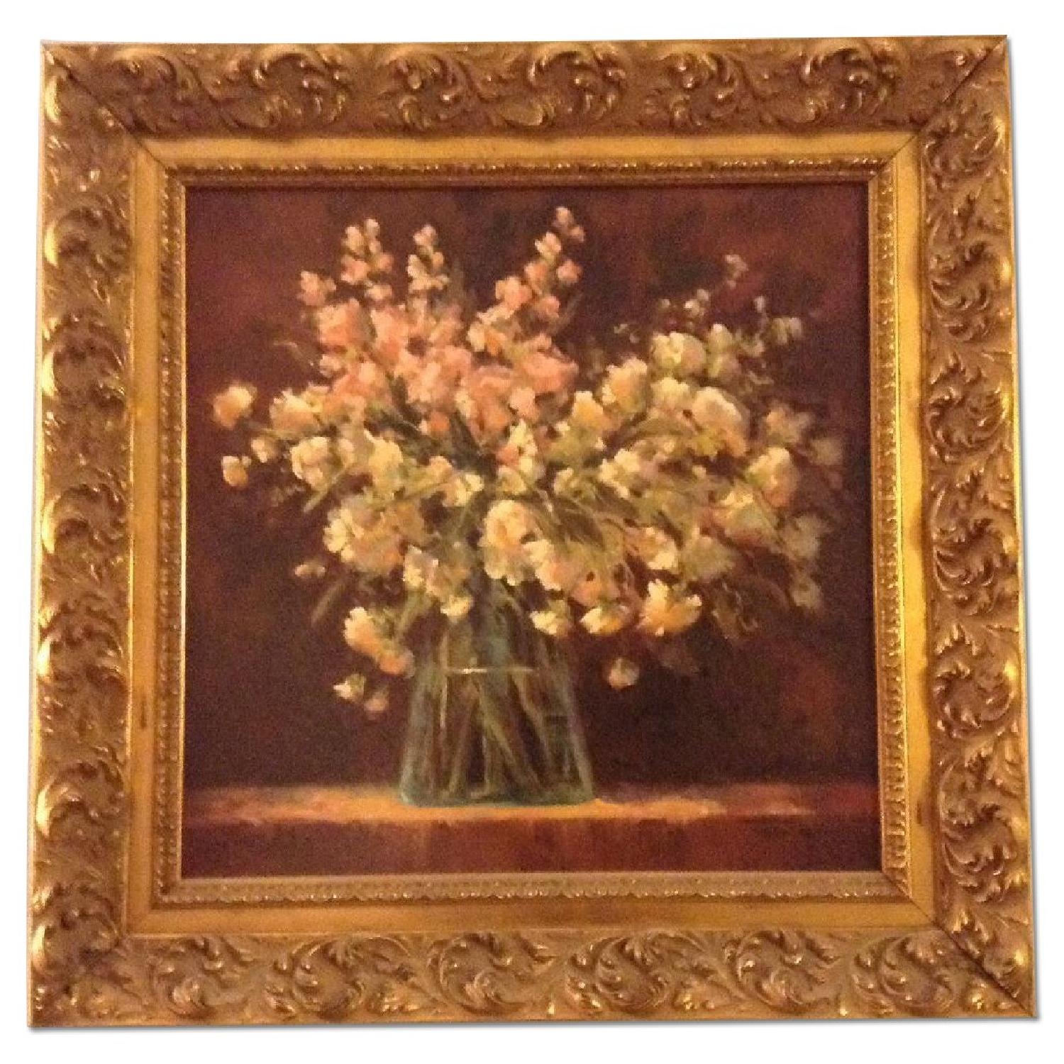 Floral Painting in Gold Tones - image-0