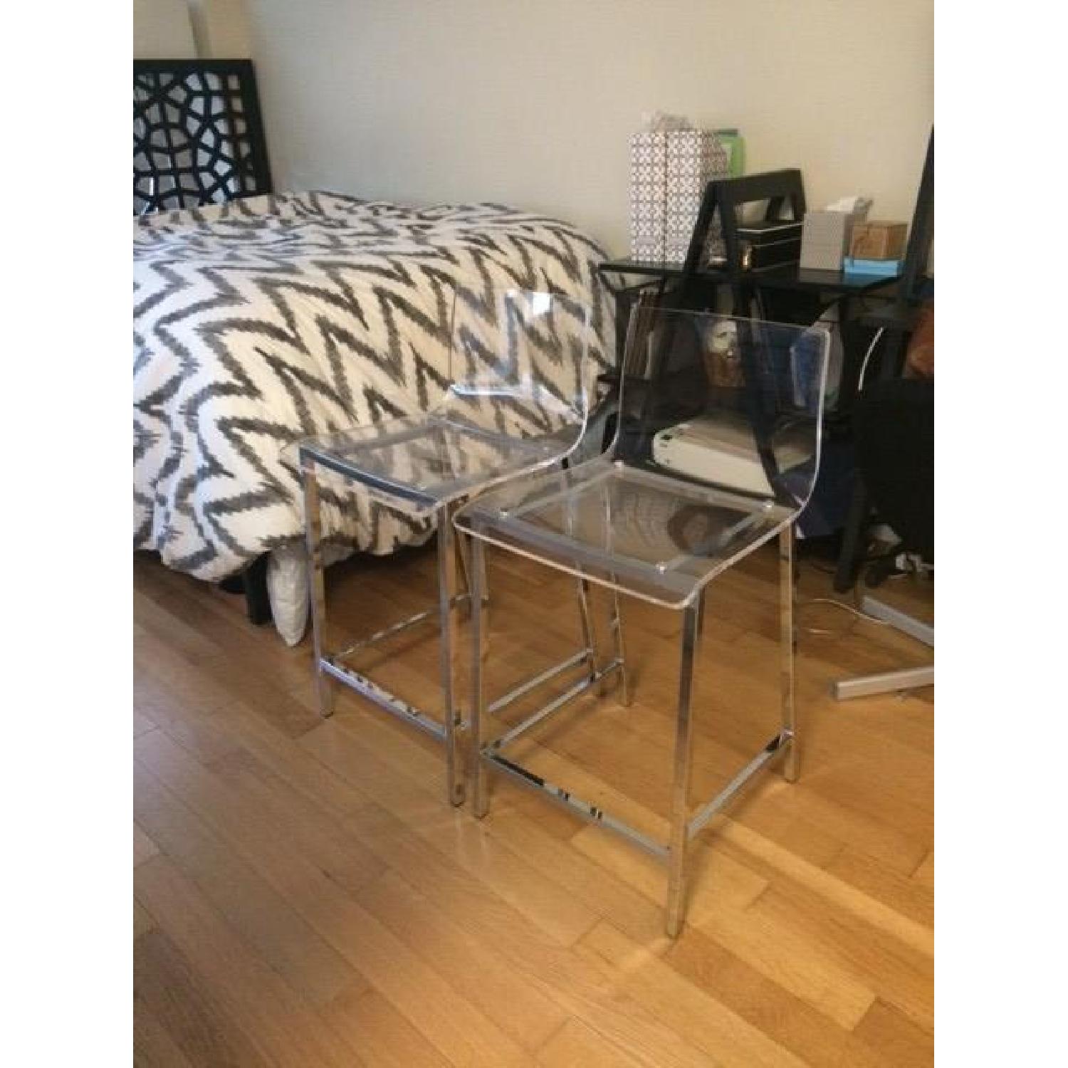 CB2 Vapor Counter Stools - Set of 2 - image-5