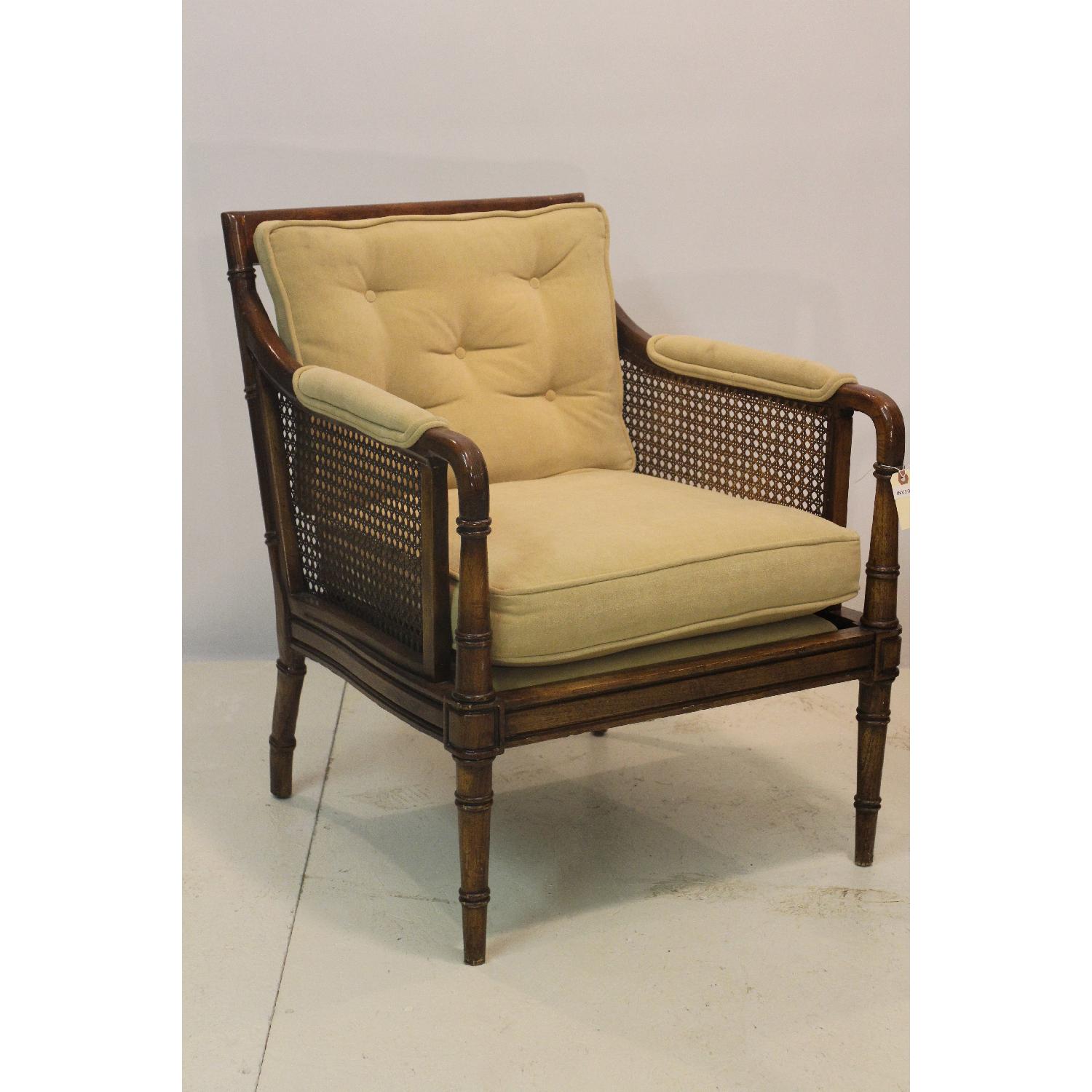 Edwardian Type Armchairs w/ Cushions - Set of 2 - image-2