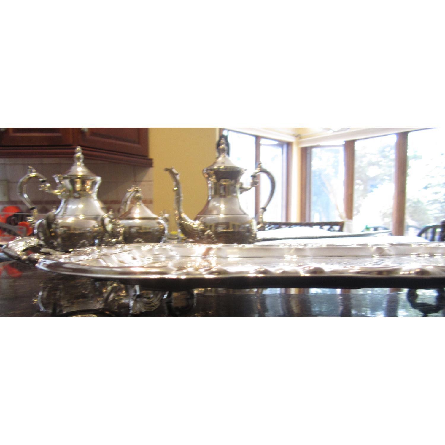 FB Rogers Silver Co. Silver Plated 5 Piece Tea/Coffee Set - image-1