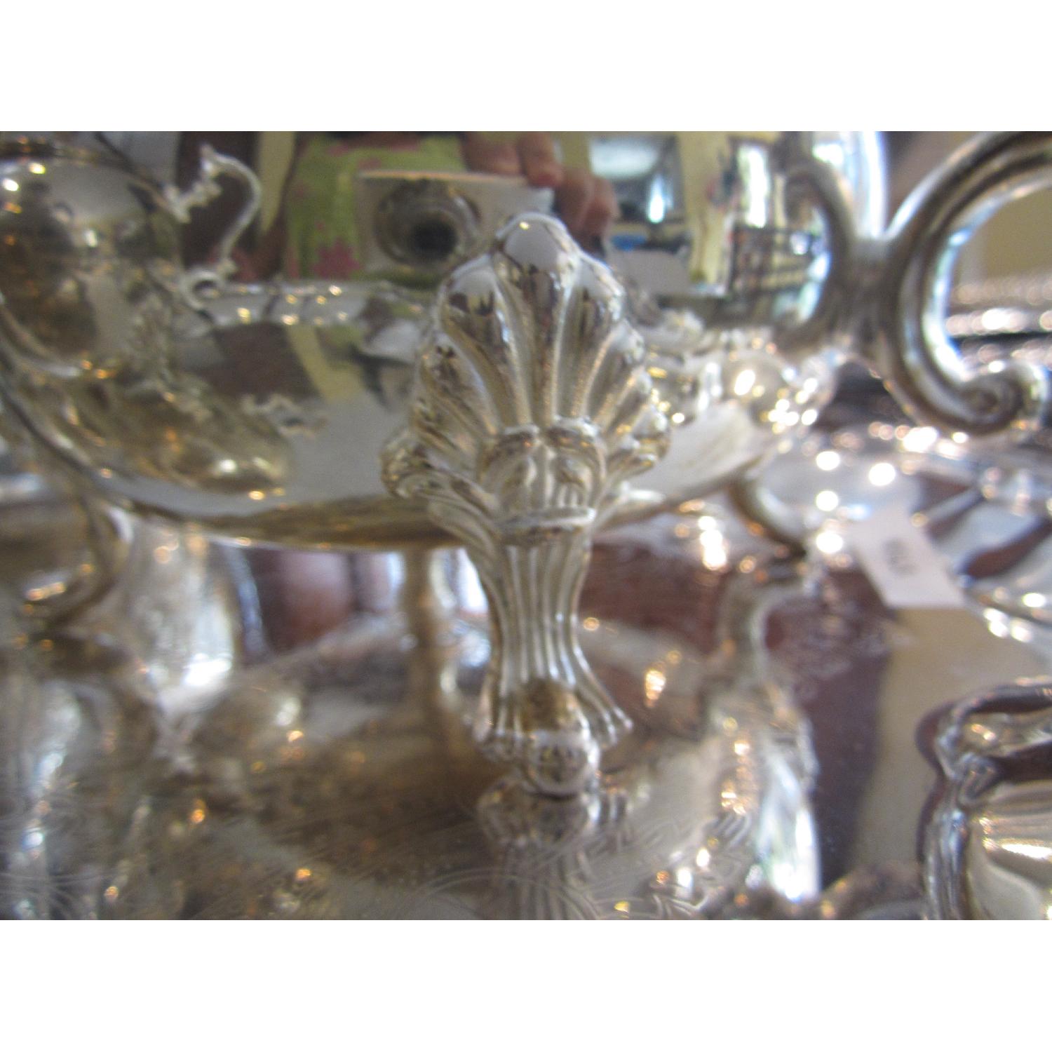 FB Rogers Silver Co. Silver Plated 5 Piece Tea/Coffee Set - image-4