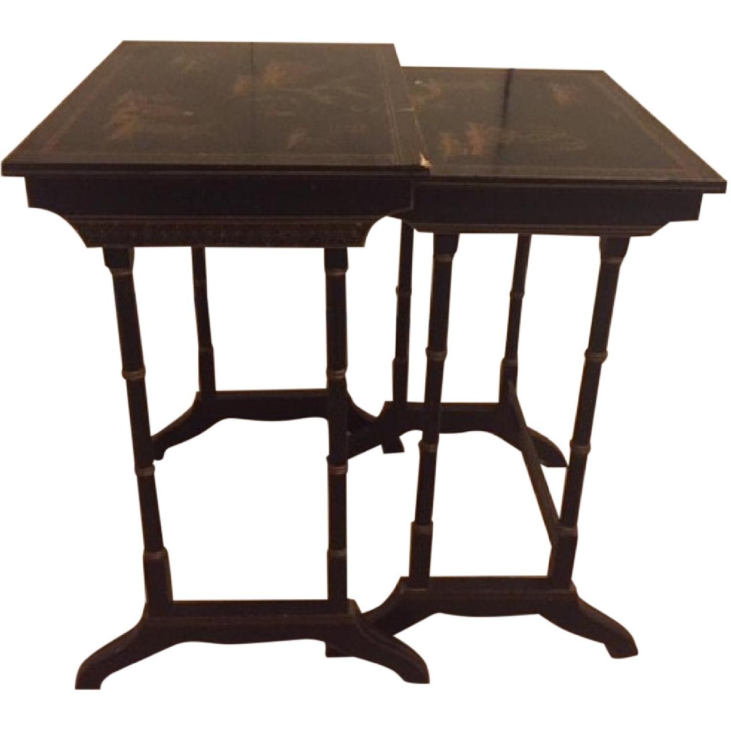 Antique Black Nesting Side Tables - Set of 2