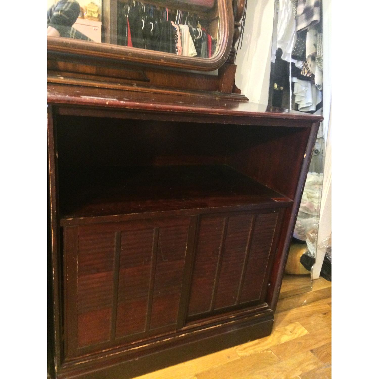 Vintage Sliding Doors Chest of Drawers/ Media Console AptDeco