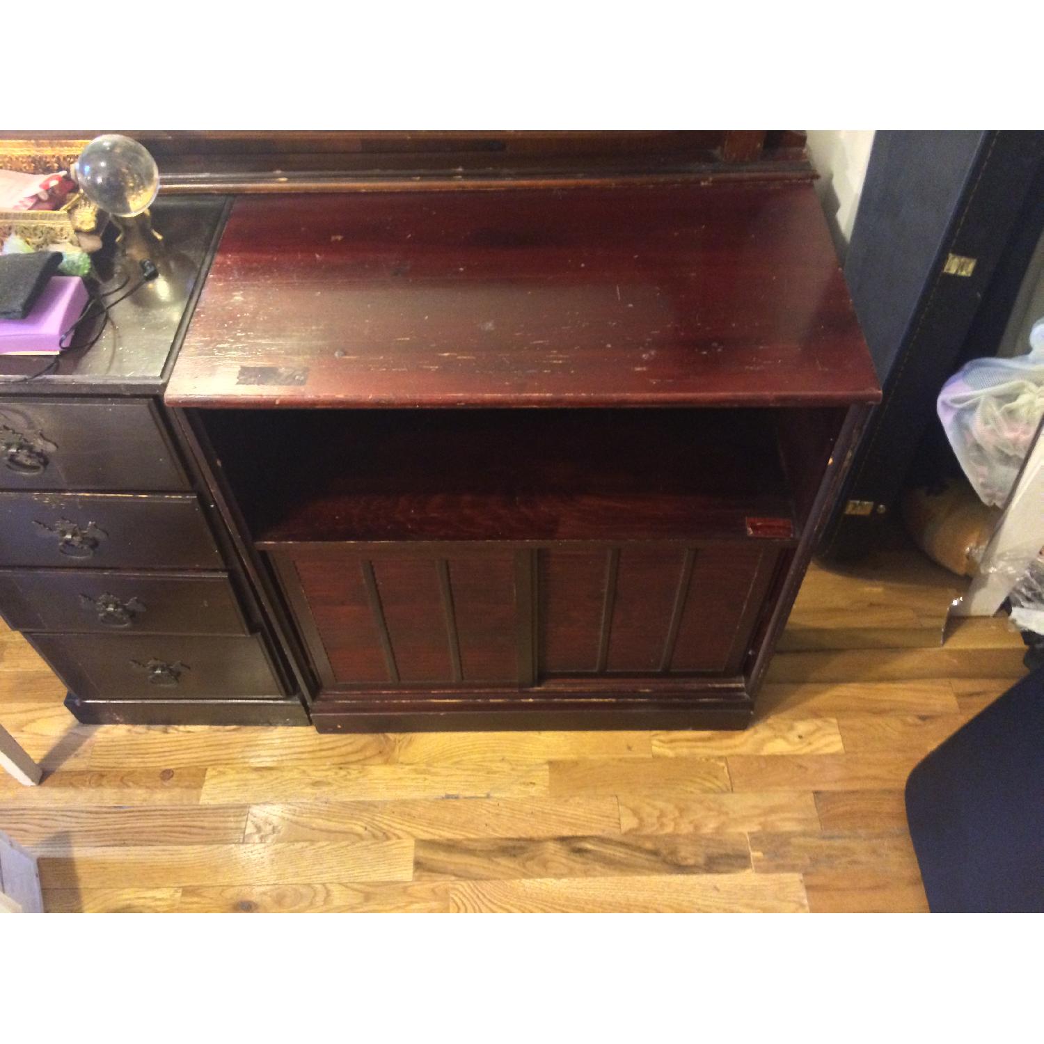 Vintage Sliding Doors Chest of Drawers/ Media Console - image-4