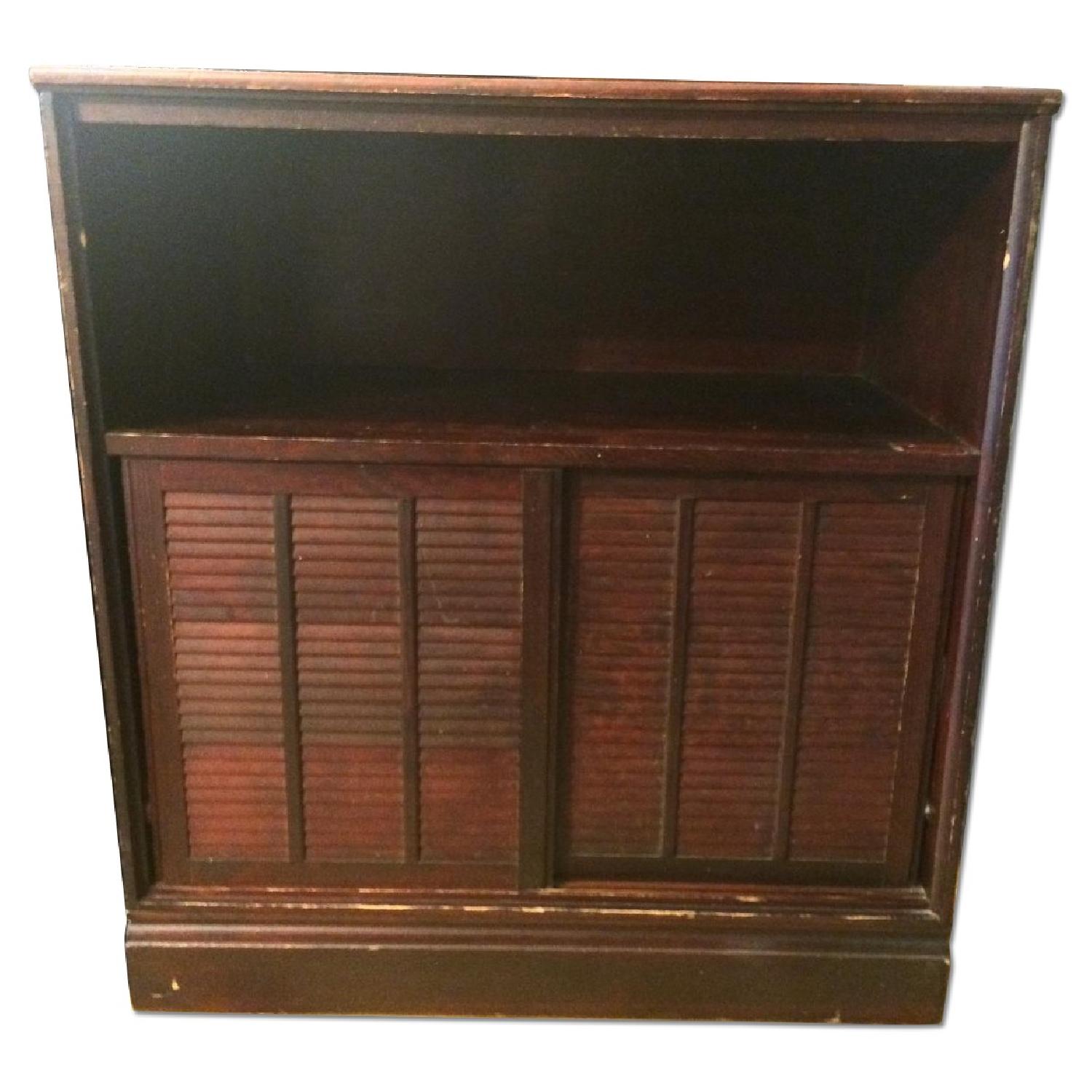 Vintage Sliding Doors Chest of Drawers/ Media Console AptDeco