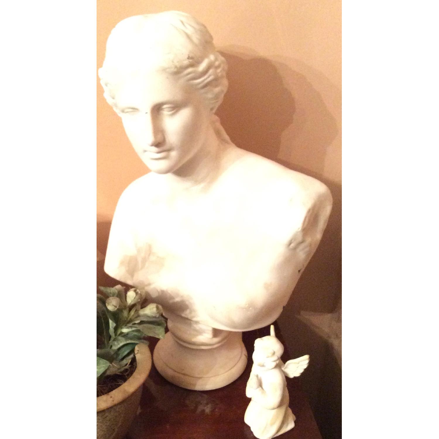 Antique Aphrodite Greek Goddess of Love Bust Sculpture - Set of 4 - image-1