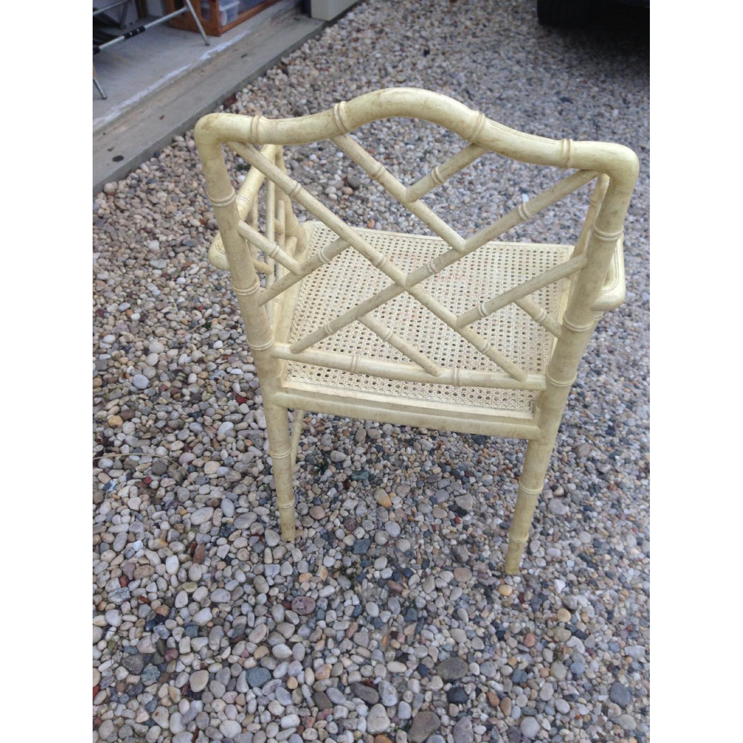 Hollywood Regency Faux Bamboo Armchairs with Tortoise Finish - Pair - image-1