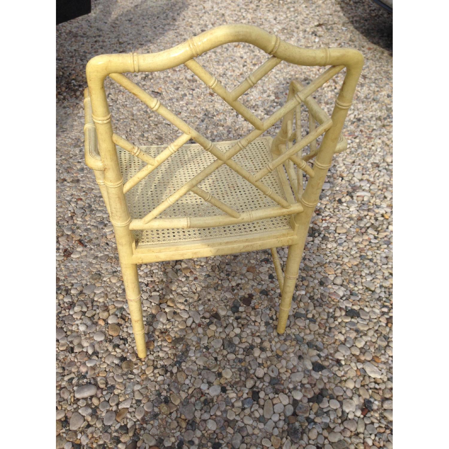 Hollywood Regency Faux Bamboo Armchairs with Tortoise Finish - Pair - image-2