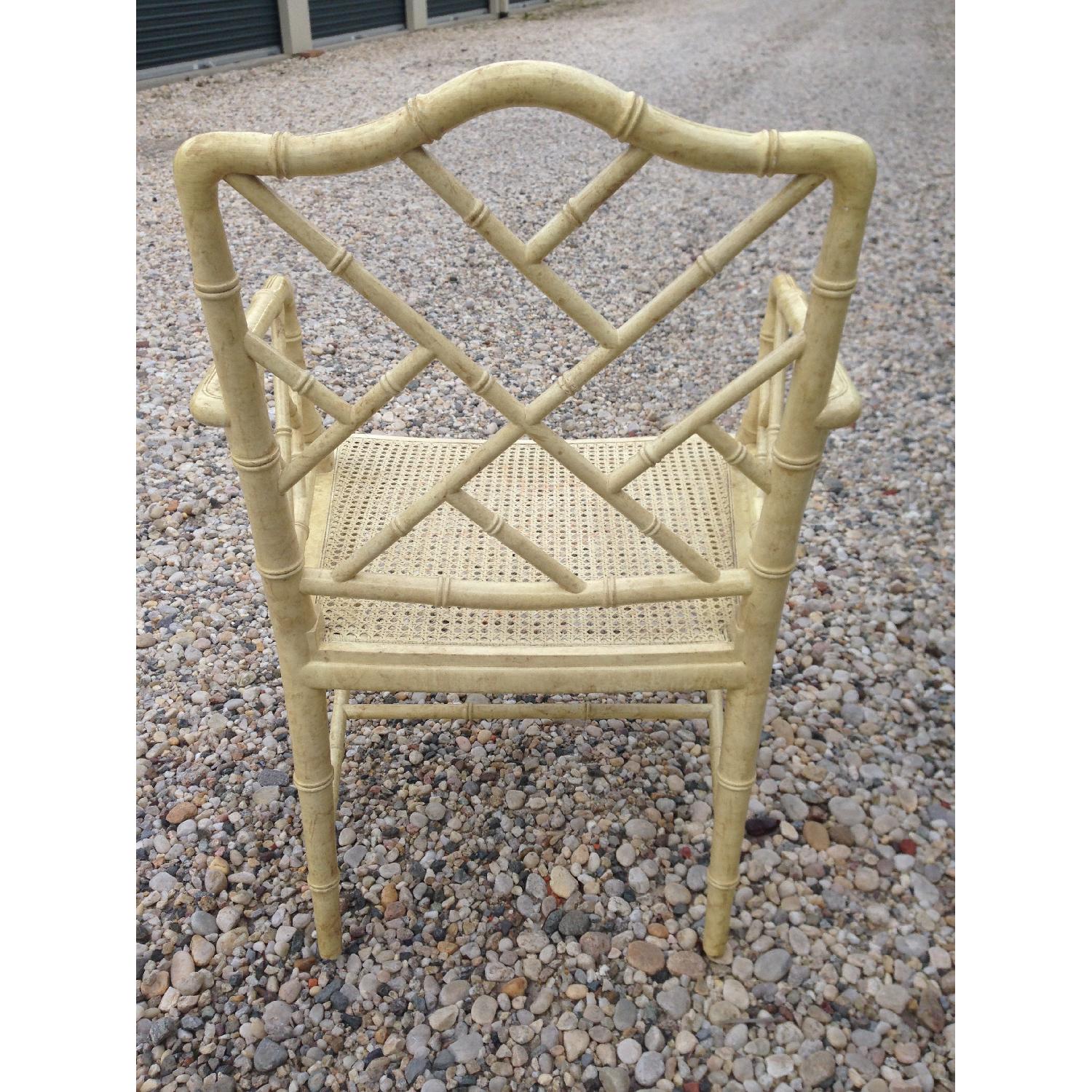 Hollywood Regency Faux Bamboo Armchairs with Tortoise Finish - Pair - image-3