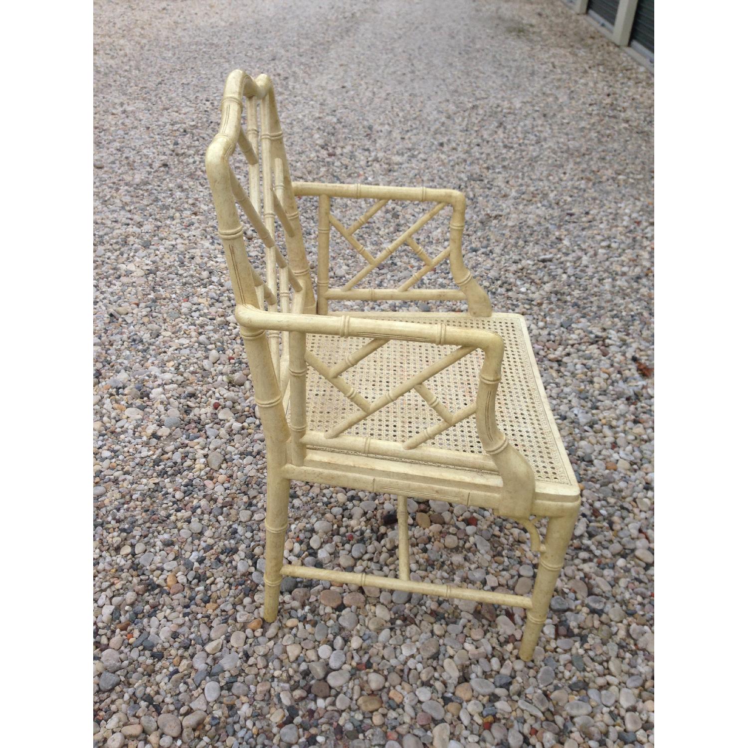 Hollywood Regency Faux Bamboo Armchairs with Tortoise Finish - Pair - image-6