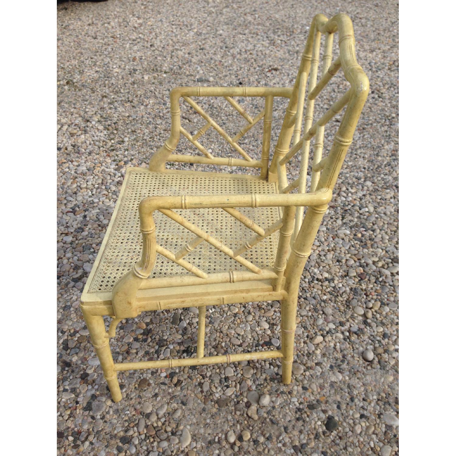 Hollywood Regency Faux Bamboo Armchairs with Tortoise Finish - Pair - image-8