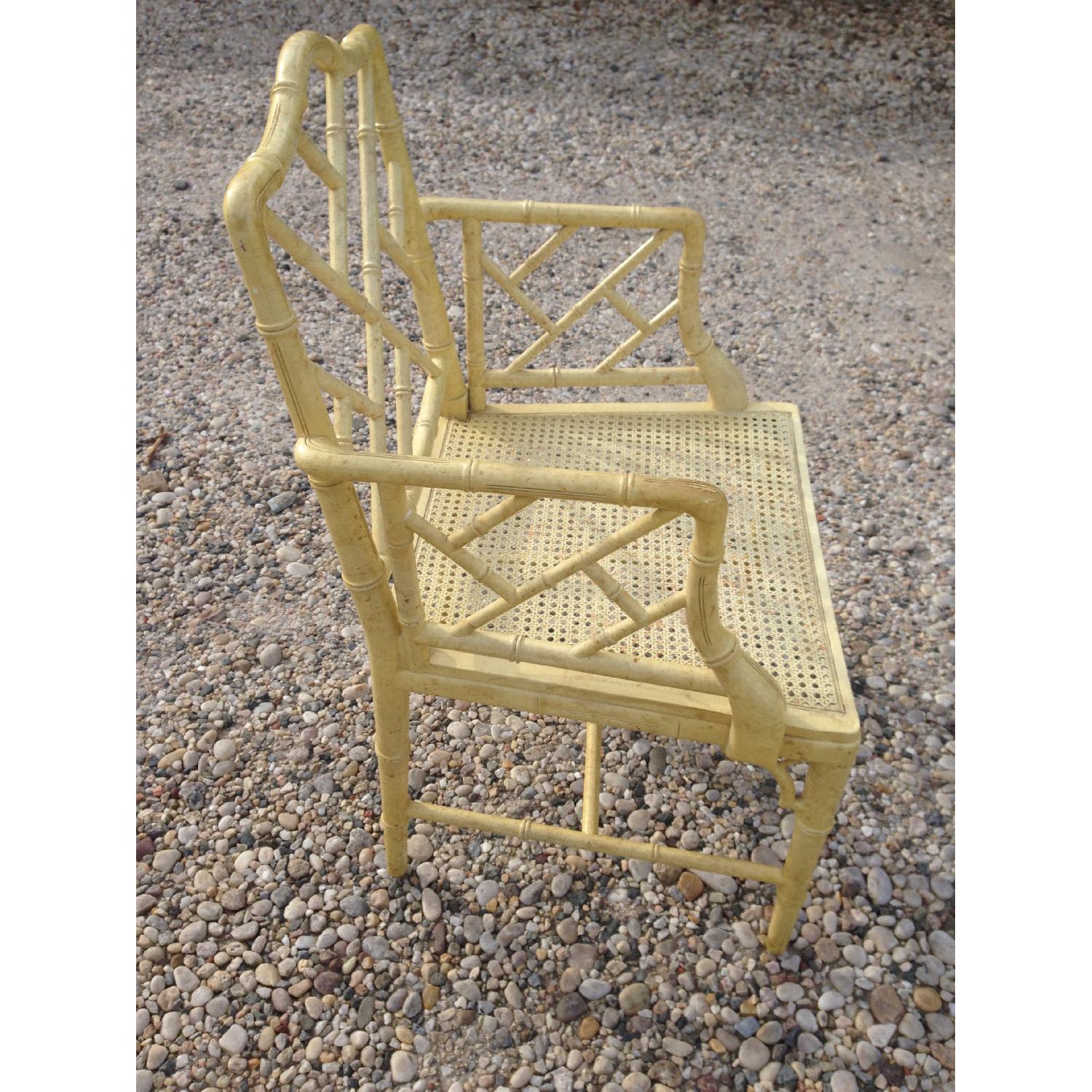 Hollywood Regency Faux Bamboo Armchairs with Tortoise Finish - Pair - image-12
