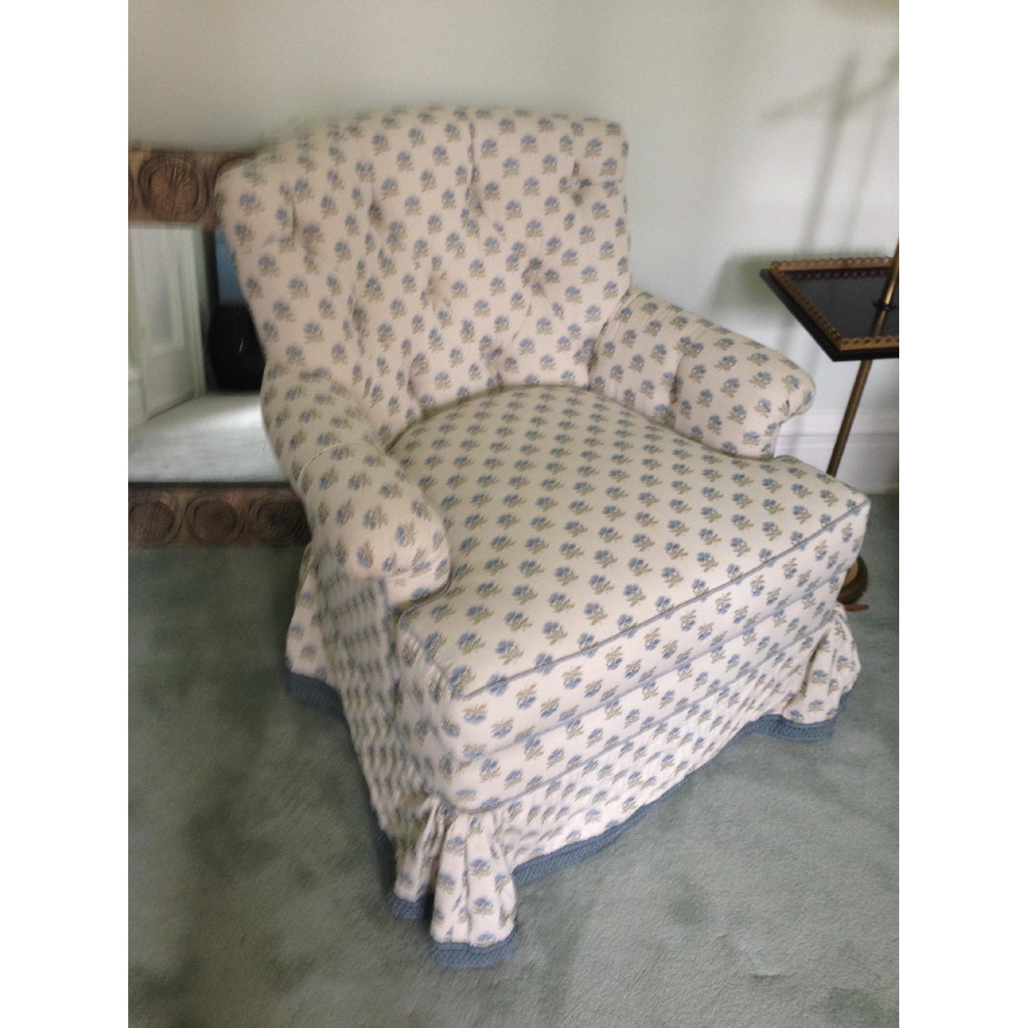 Tufted Tight Back Upholstered Chairs - Pair - image-1