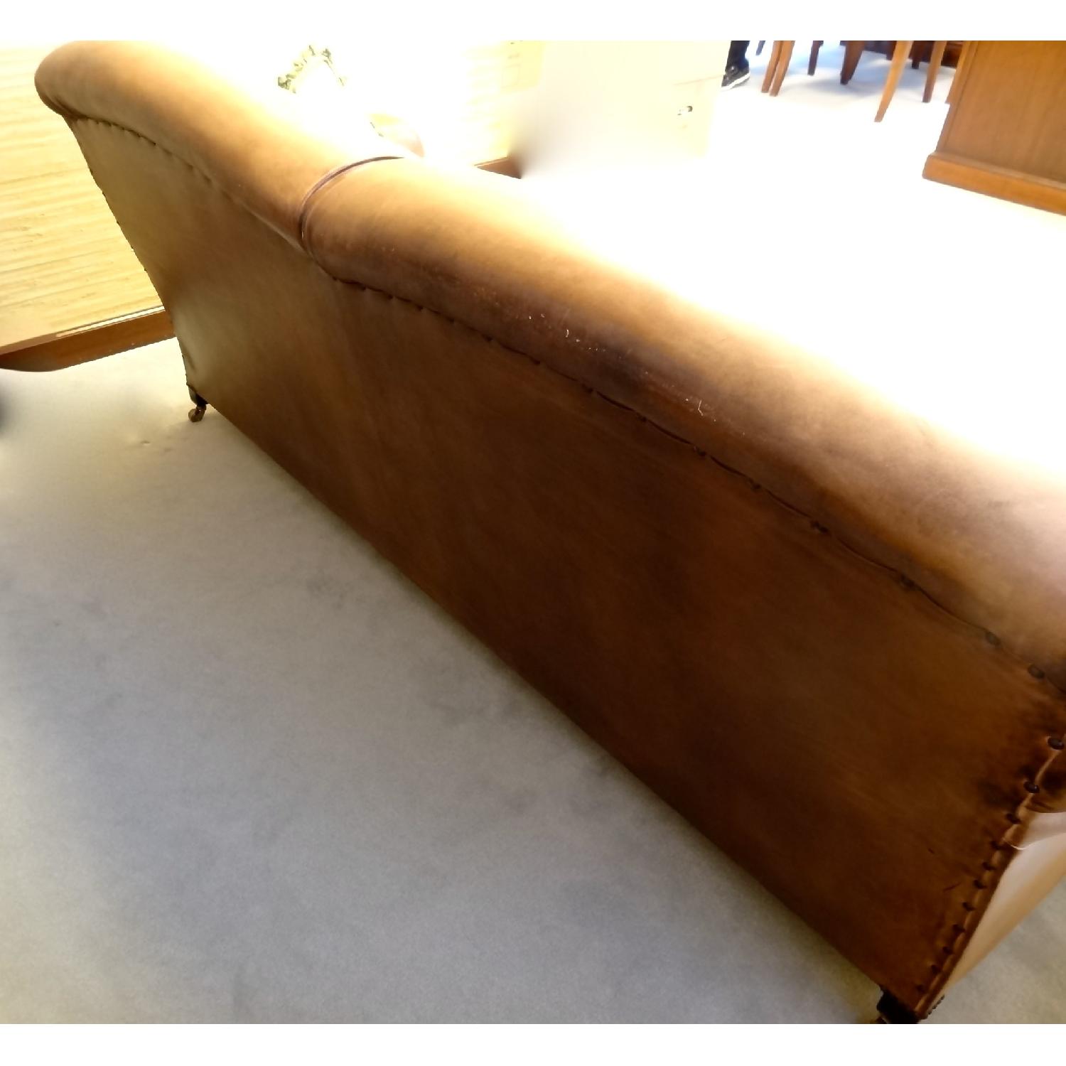 George Smith Leather Sofa with English Arms - image-1