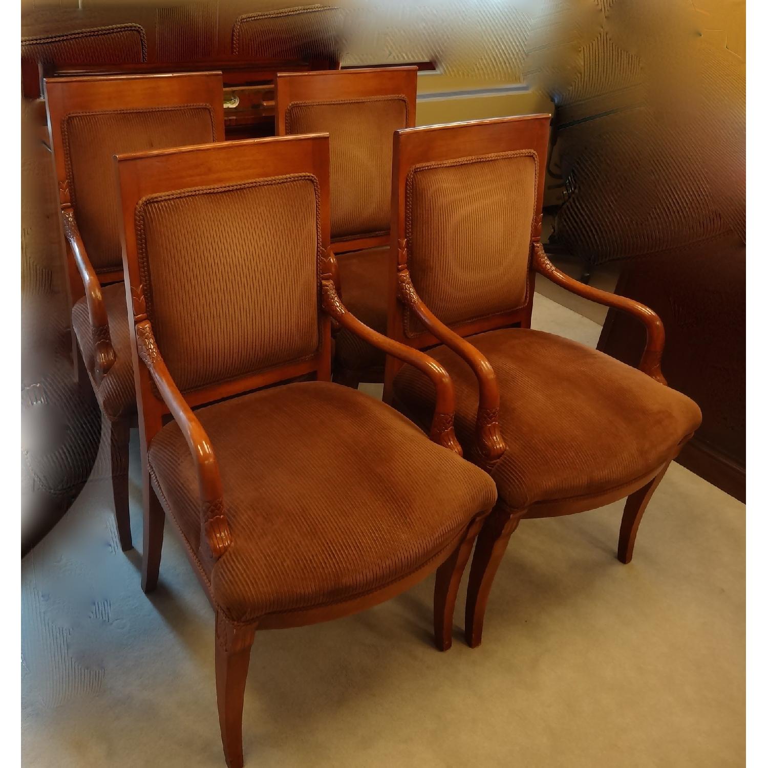 Blond Mahogany Armchairs with Neoclassical Detailing - Set of 4 - image-1
