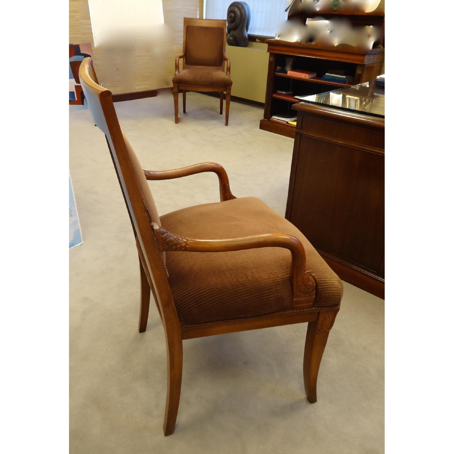 Blond Mahogany Armchairs with Neoclassical Detailing - Set of 4 - image-3