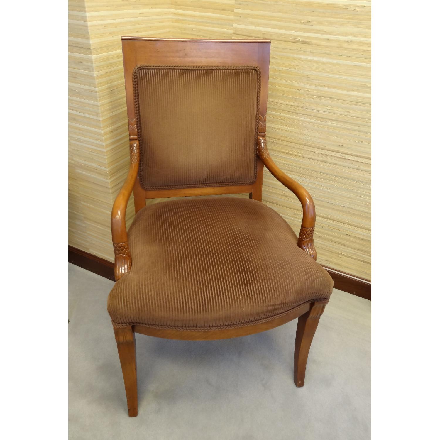 Blond Mahogany Armchairs with Neoclassical Detailing - Set of 4 - image-4