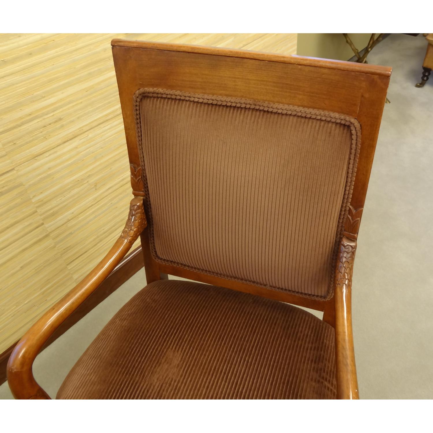 Blond Mahogany Armchairs with Neoclassical Detailing - Set of 4 - image-5