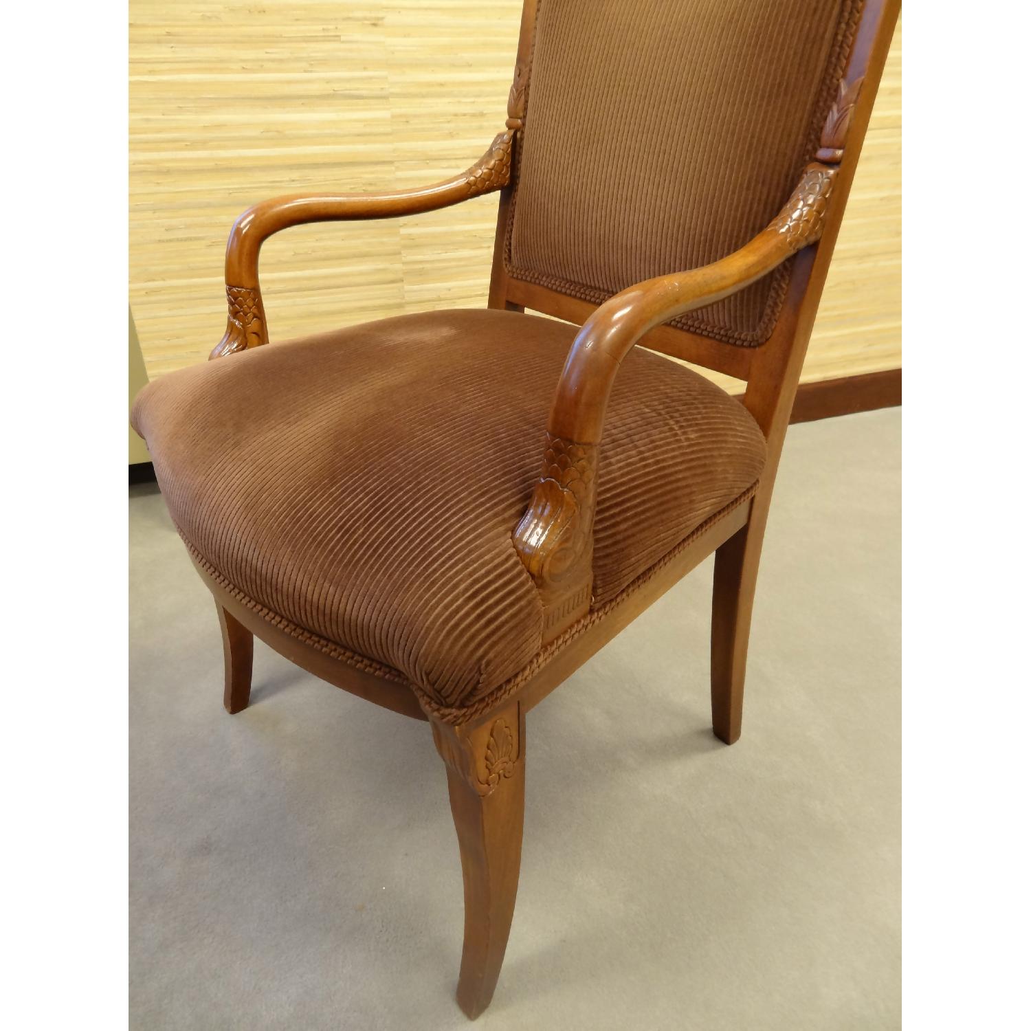 Blond Mahogany Armchairs with Neoclassical Detailing - Set of 4 - image-6