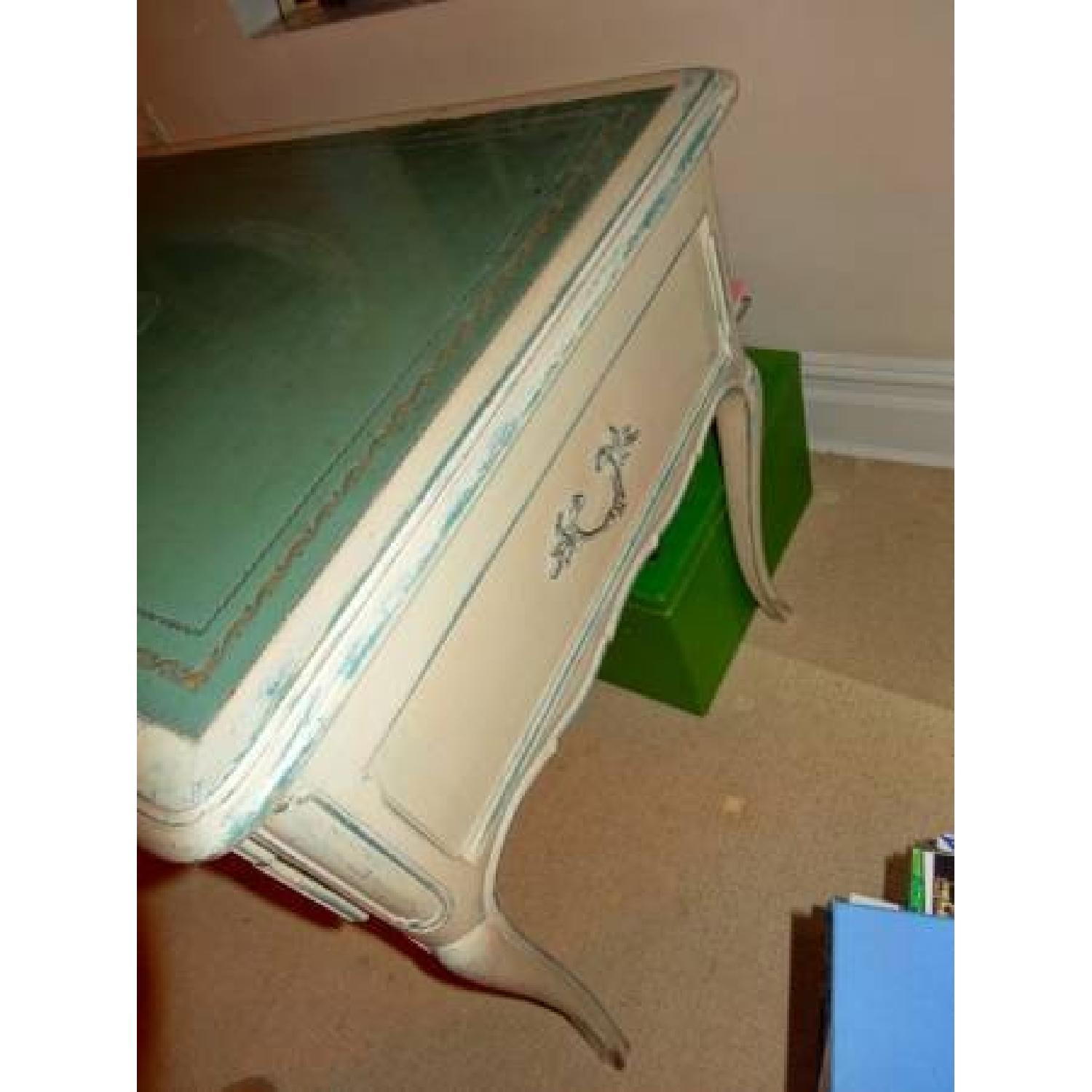 French Regency Bureau Plat Desk with Leather Top - image-2