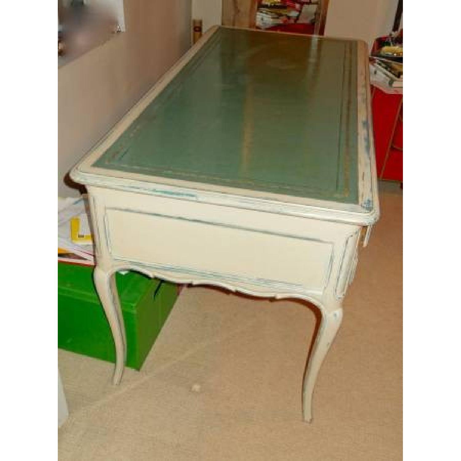 French Regency Bureau Plat Desk with Leather Top - image-5