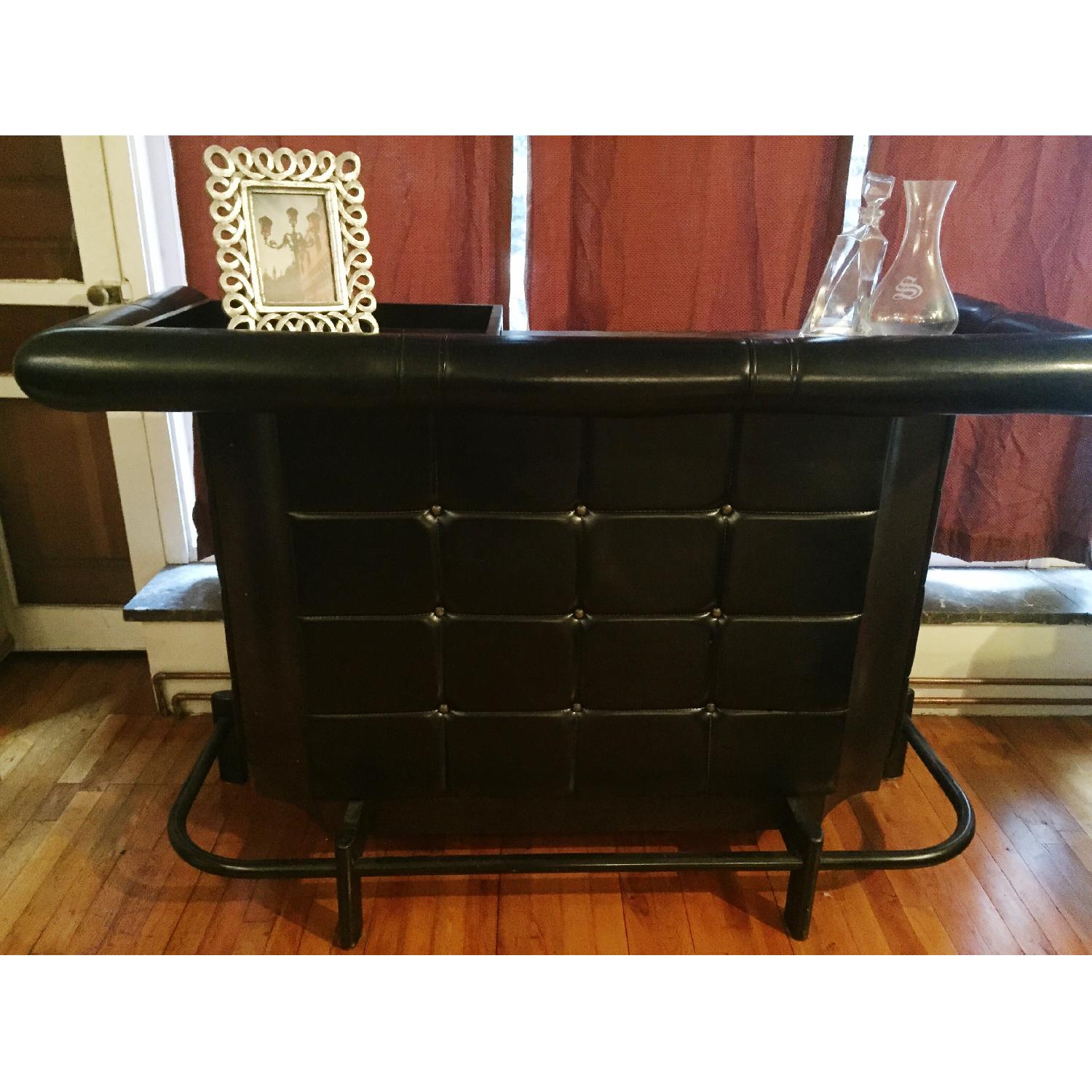 Art Deco Leather & Wood Bar - image-2