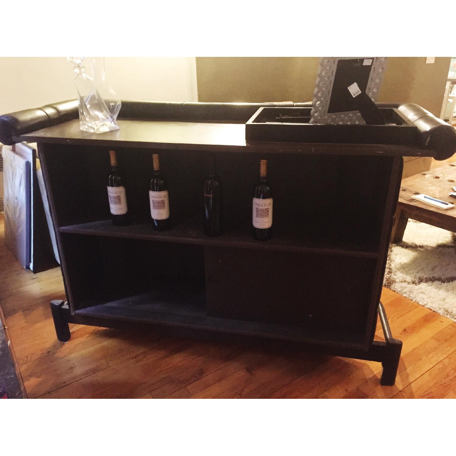 Art Deco Leather & Wood Bar - image-3