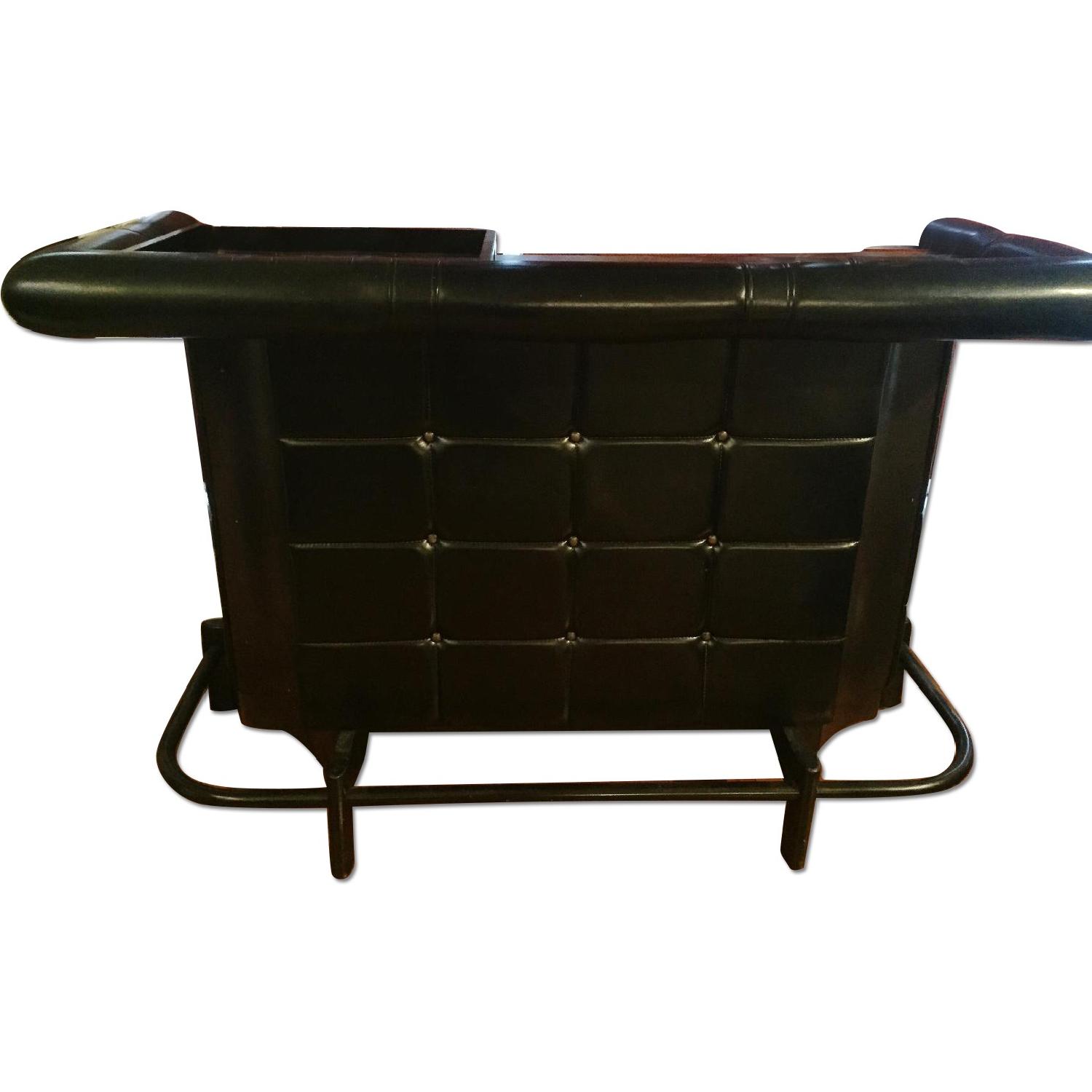 Art Deco Leather & Wood Bar - image-0