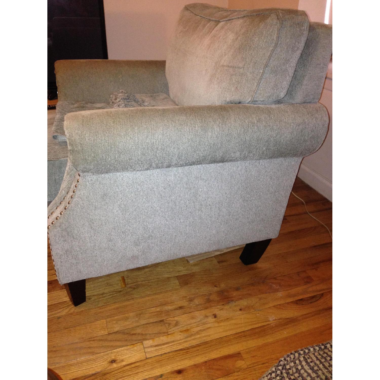 Sage Armchair w/ Ottoman & 2 Throw Pillows - image-3