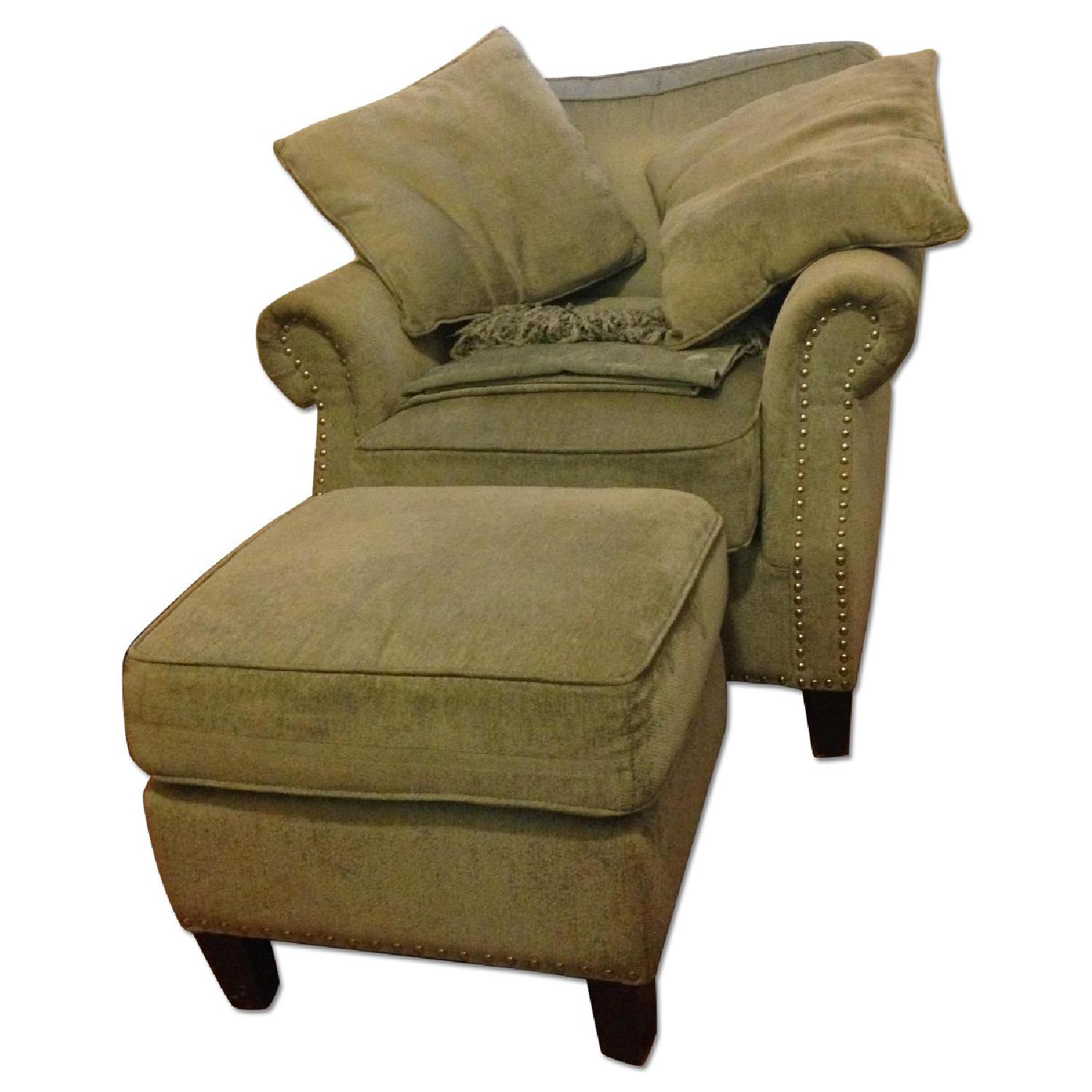 Sage Armchair w/ Ottoman & 2 Throw Pillows