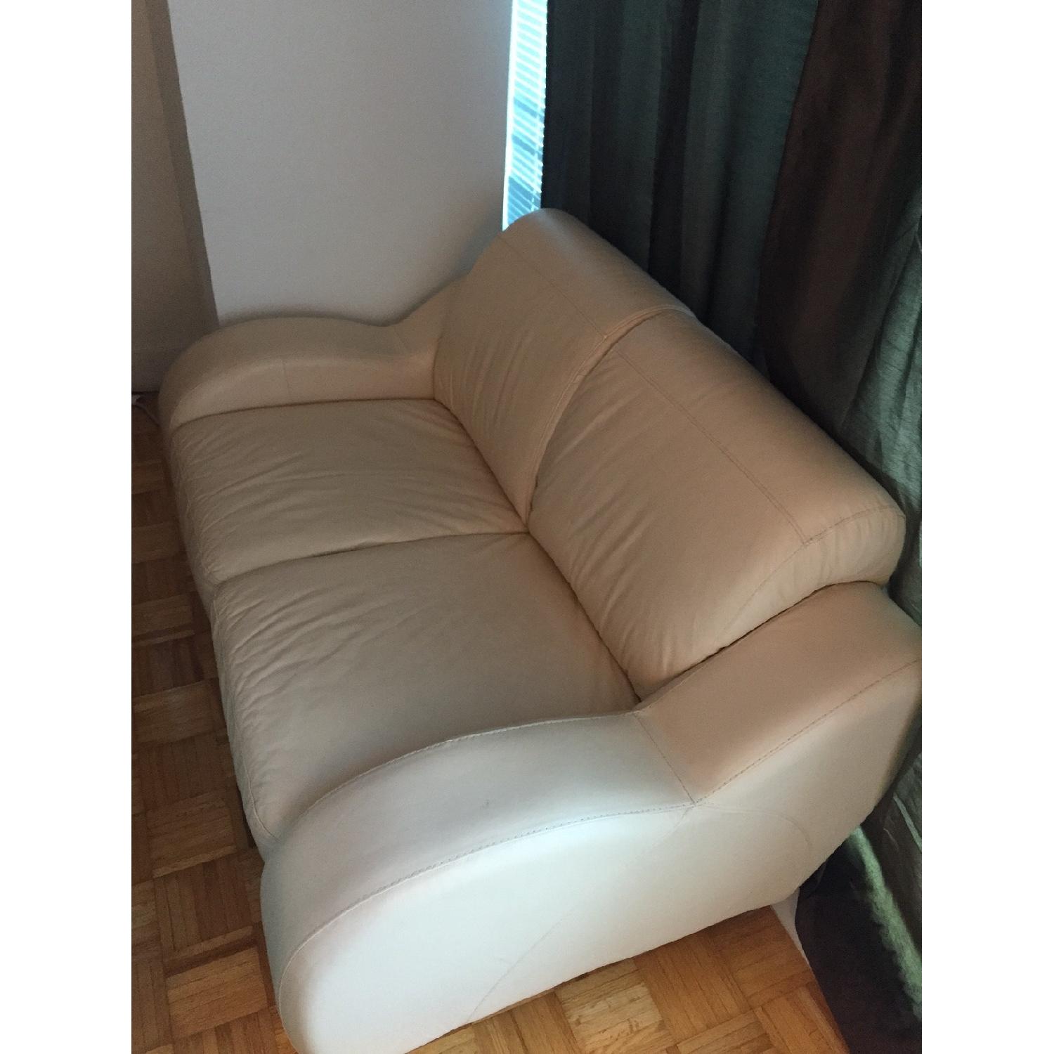 Bassett Leather Loveseat + Armchair - image-2