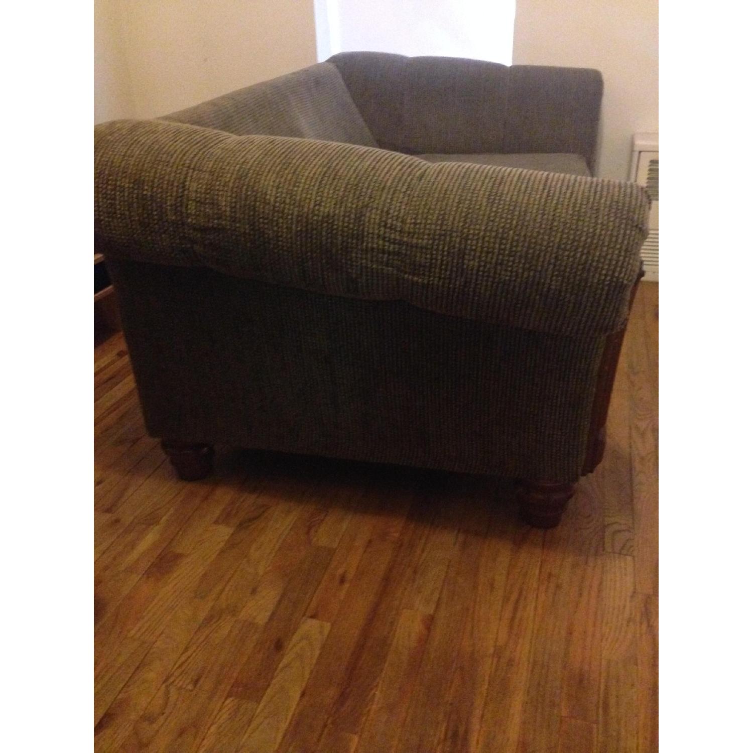 Vintage Wood Frame Loveseat - image-3