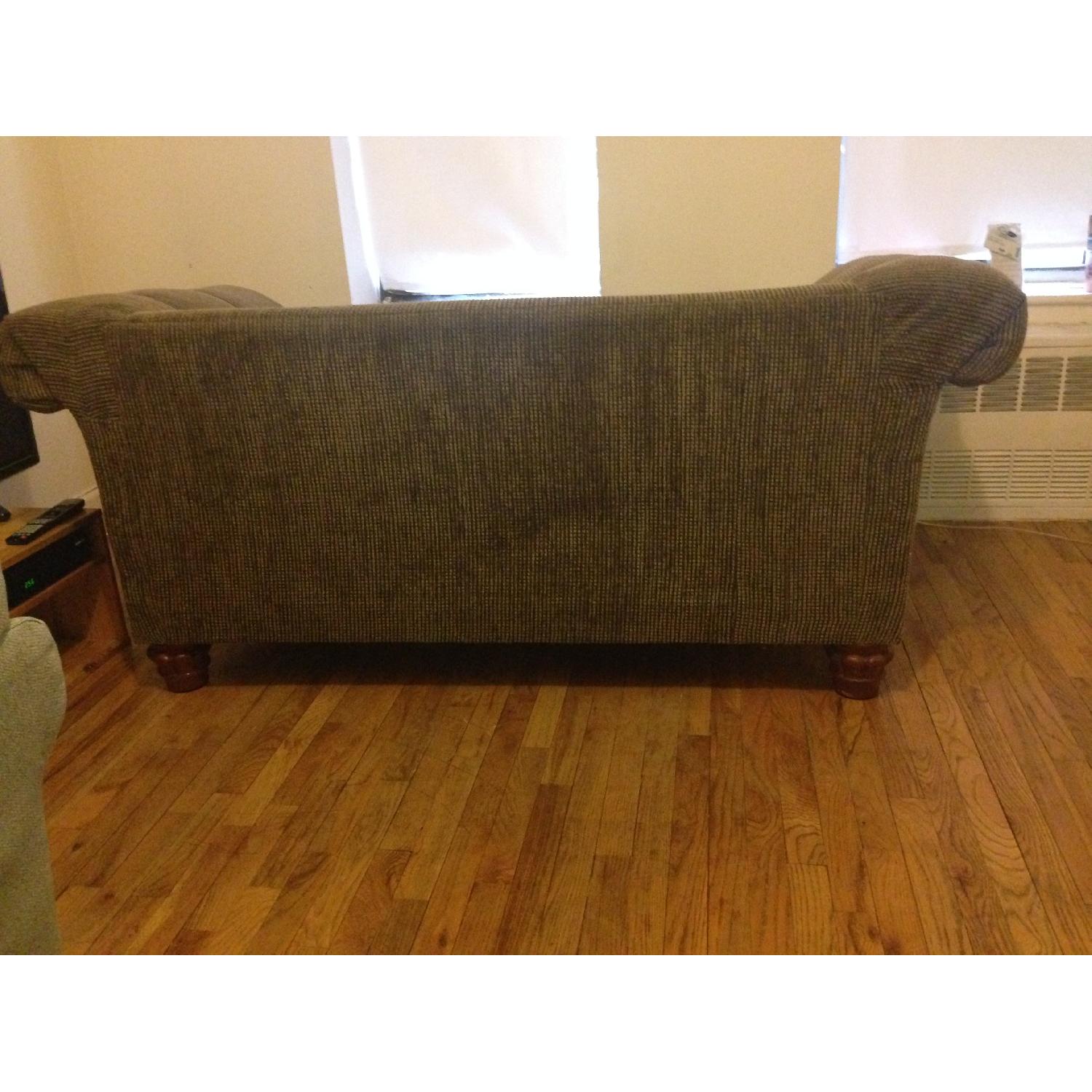 Vintage Wood Frame Loveseat - image-4