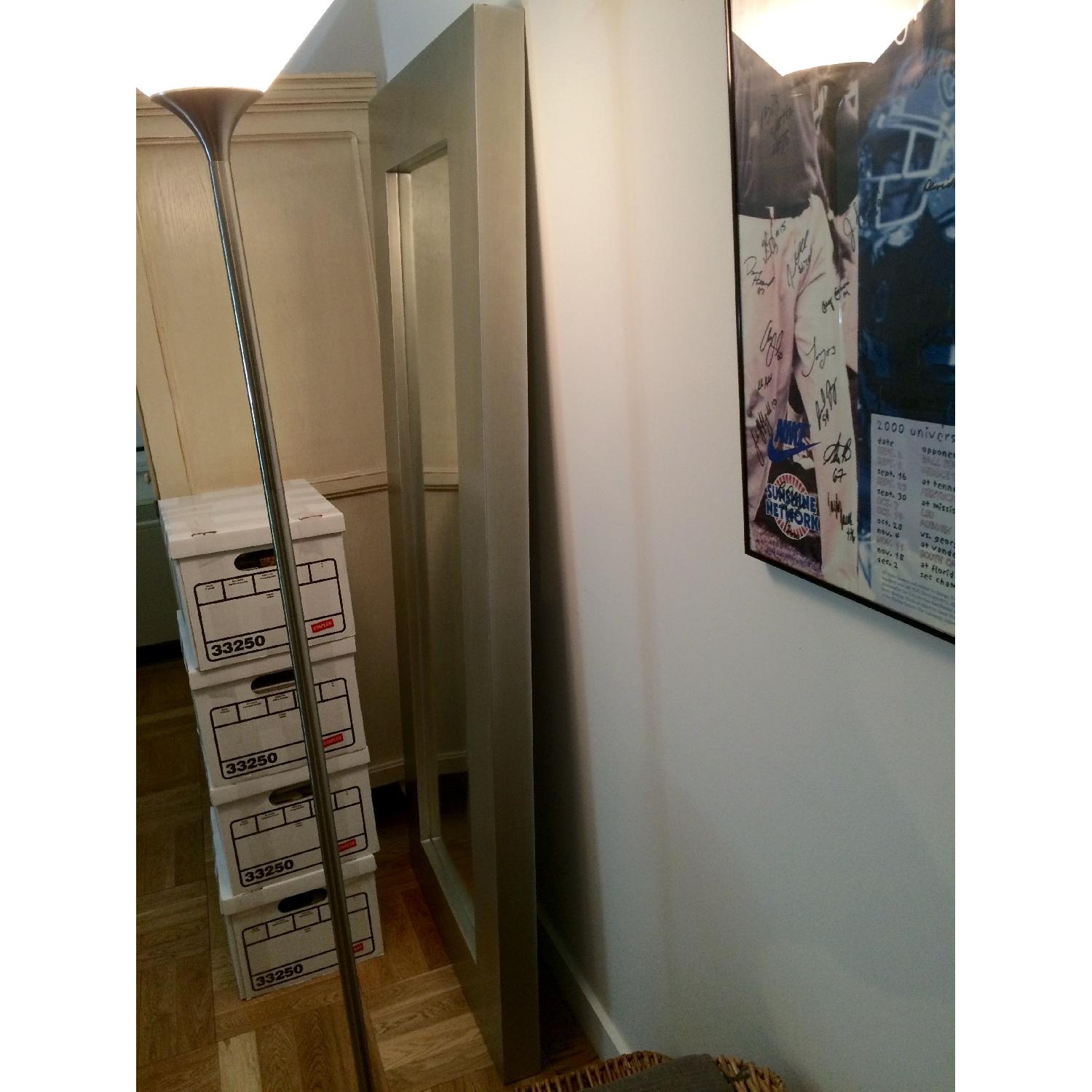 West Elm Chunky Wood Silver Floor Mirror - image-2