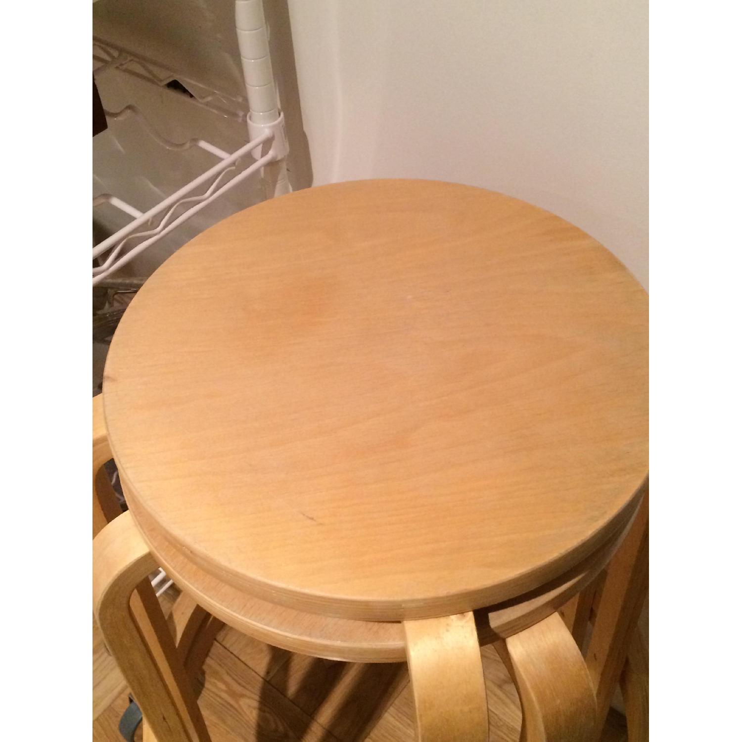 Sky Mall Stackable Wooden Bar Stools - Pair - image-3