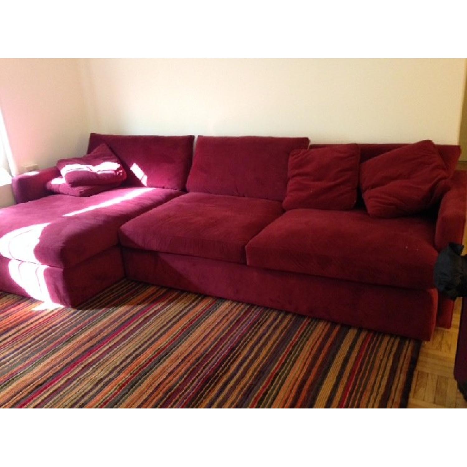Crate & Barrel Chaise Sofa - image-1