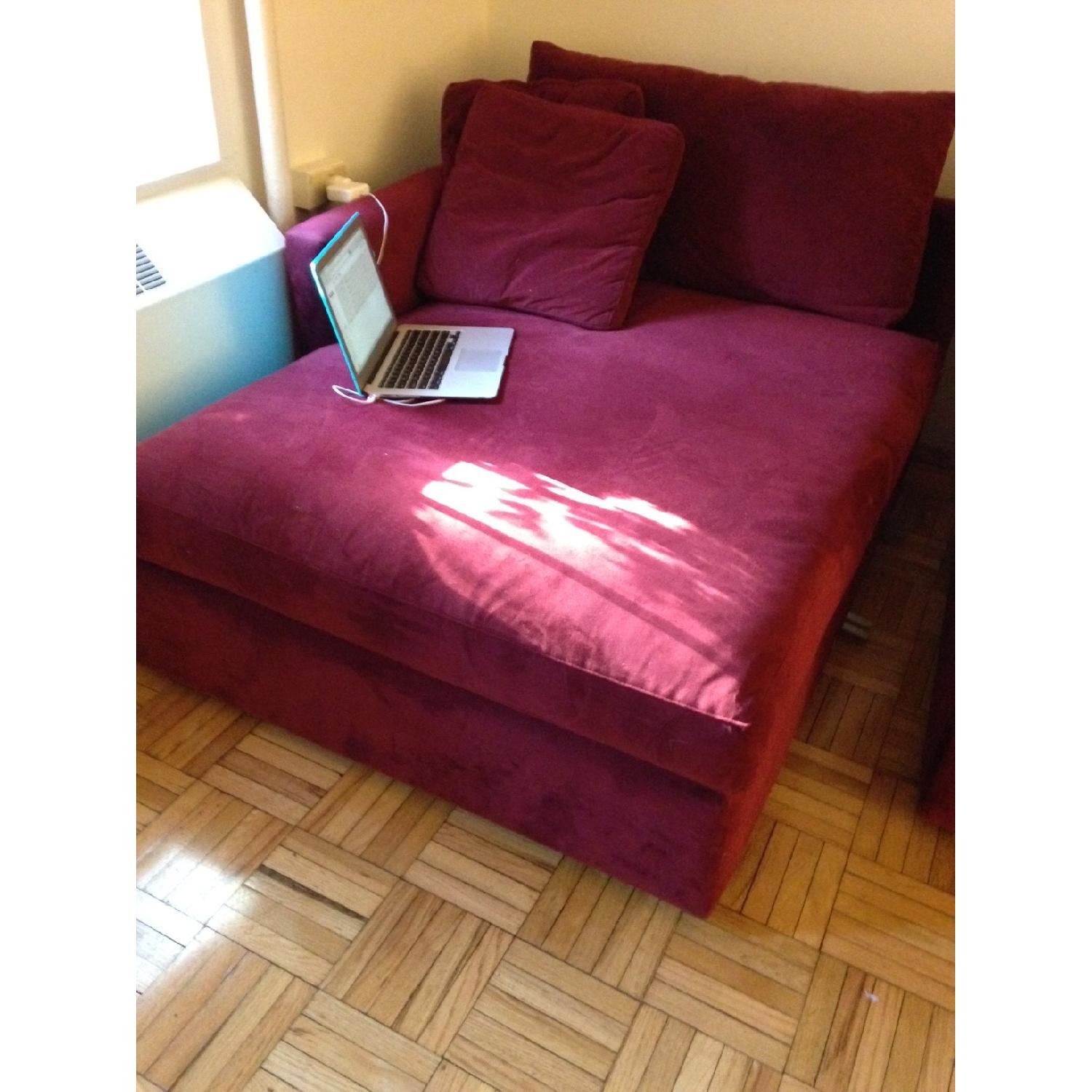 Crate & Barrel Chaise Sofa - image-3