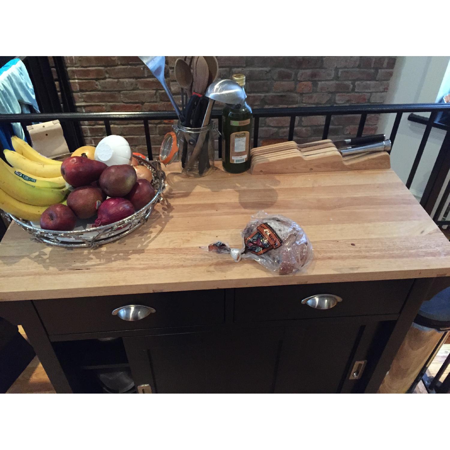 Crate & Barrel Belmont Black Kitchen Island - image-3