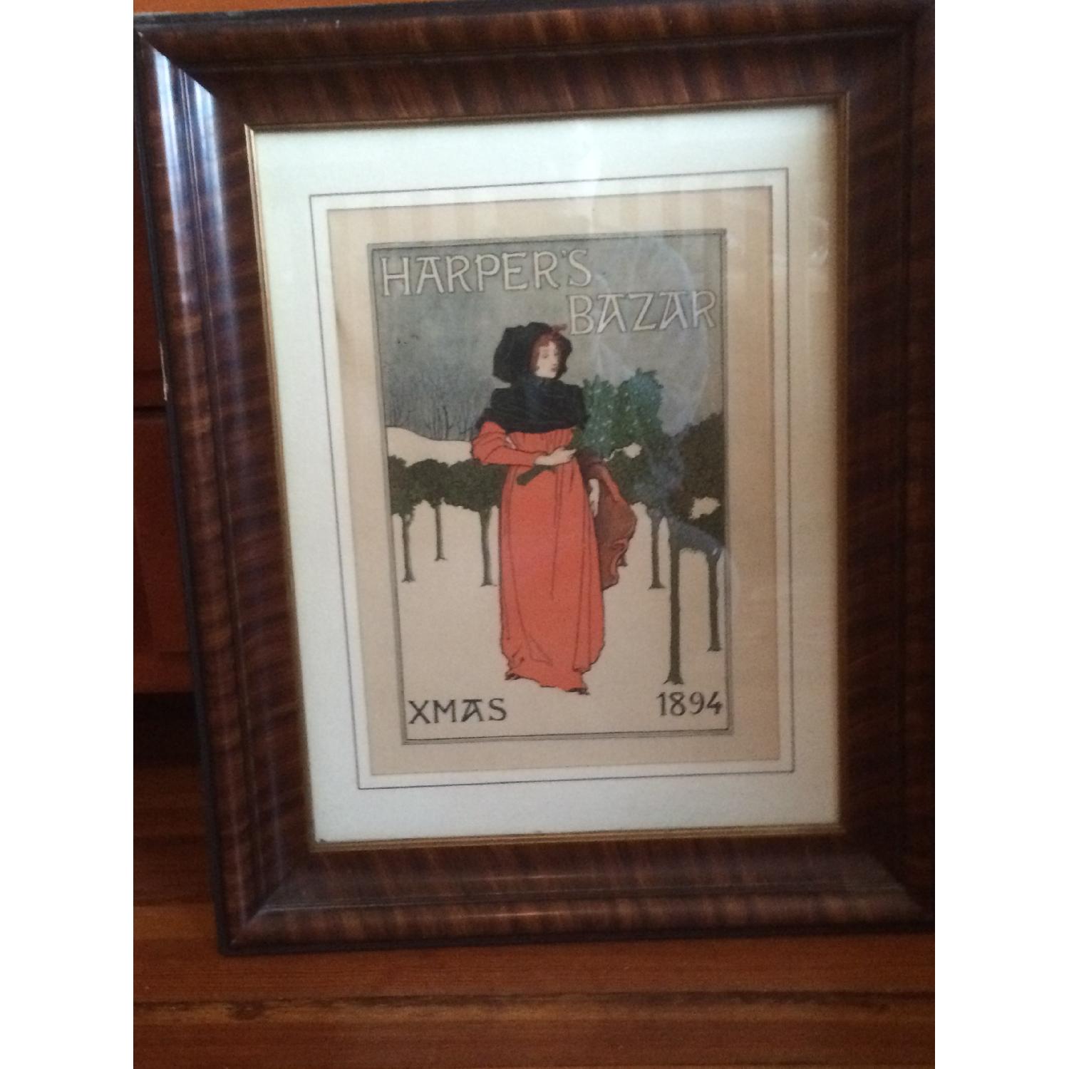 Harper's Bazar XMAS 1894 Cover Framed - image-1