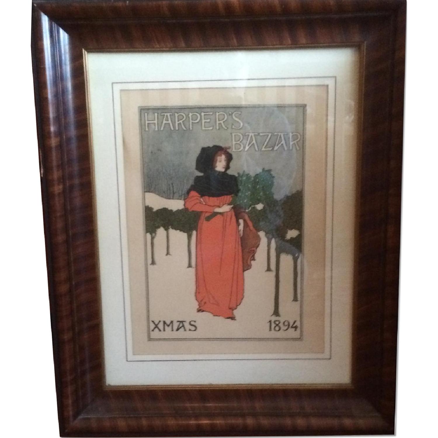 Harper's Bazar XMAS 1894 Cover Framed - image-0