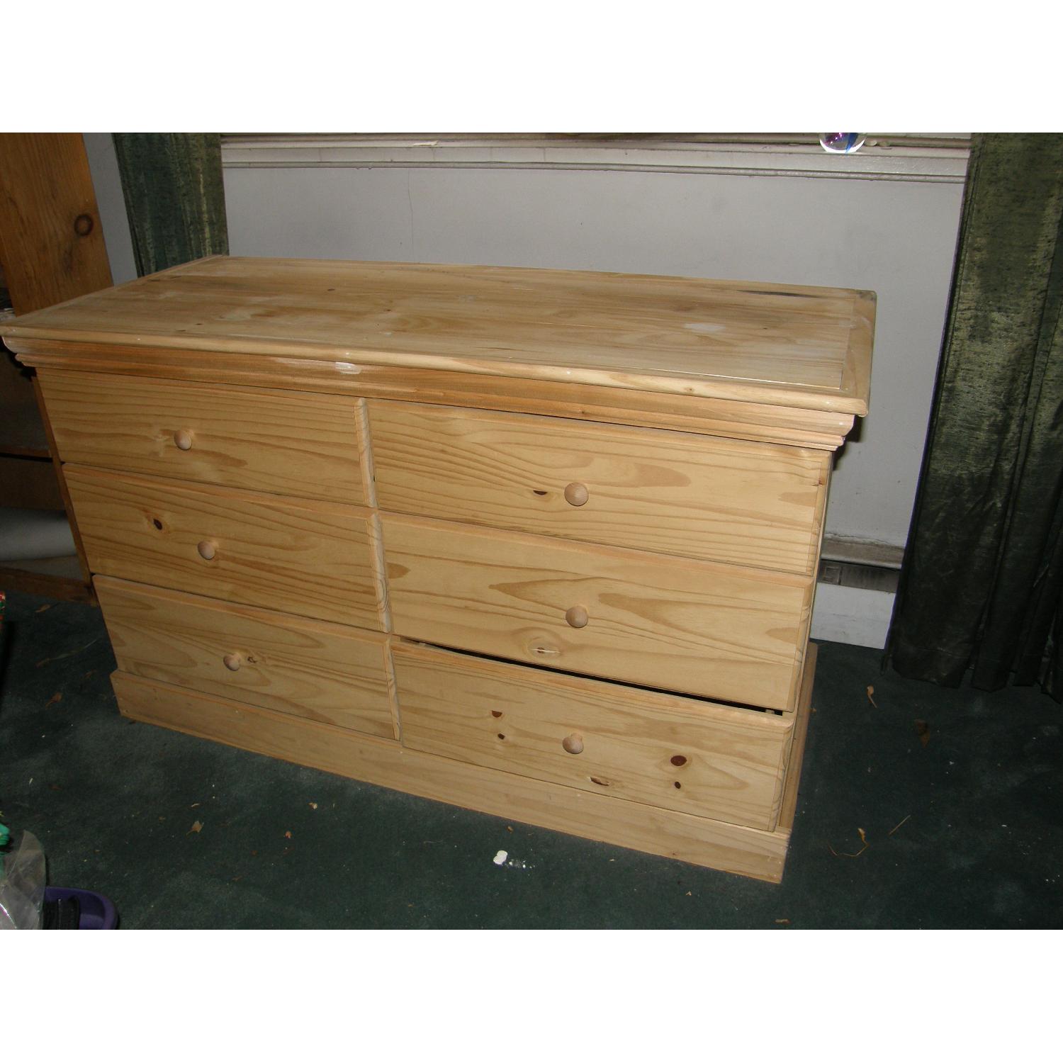 Unfinished 6 Drawer Wood Dresser - image-3