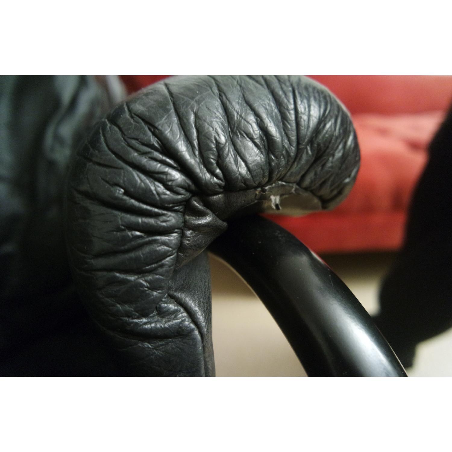 Bonded Leather Swivel Armchair - image-2