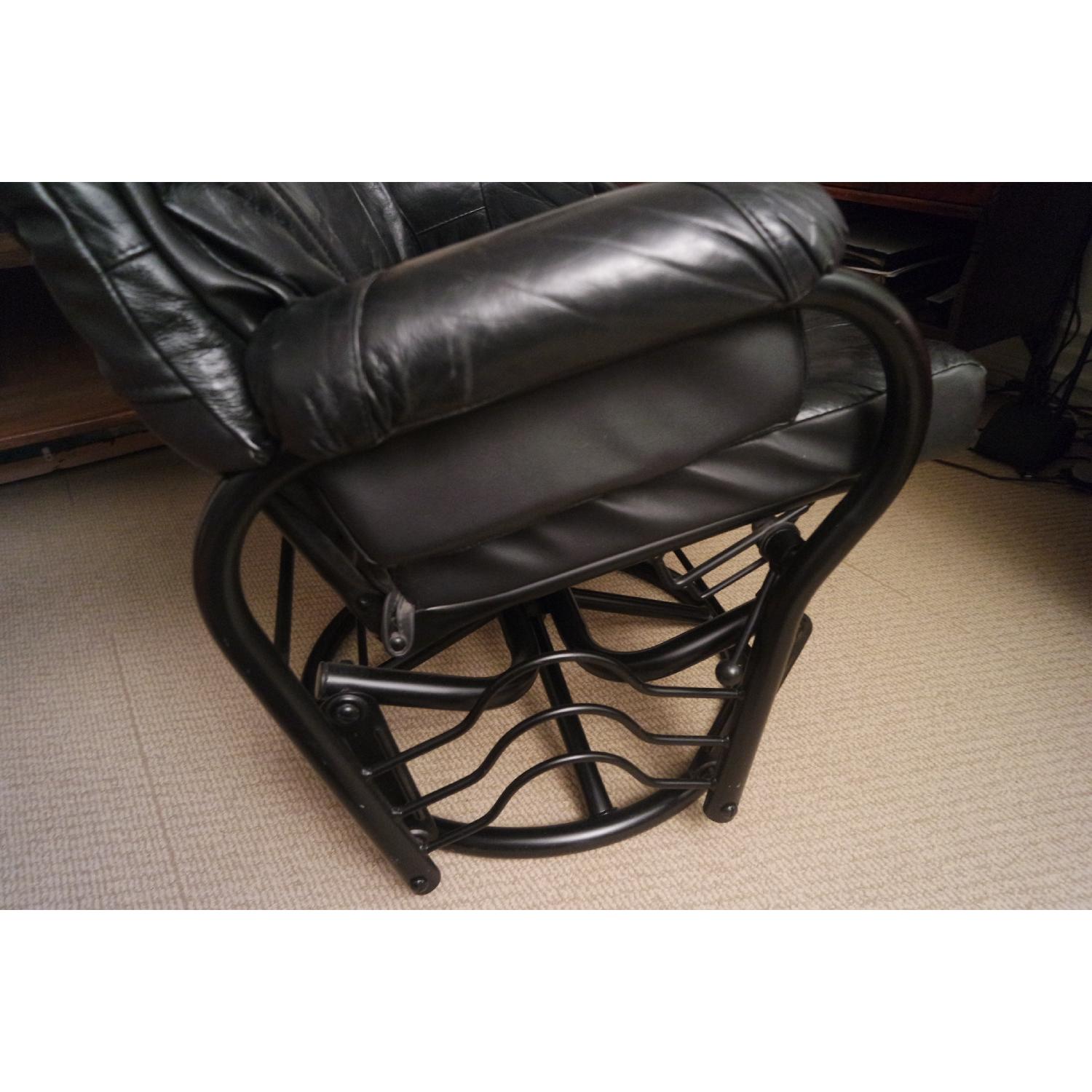 Bonded Leather Swivel Armchair - image-3